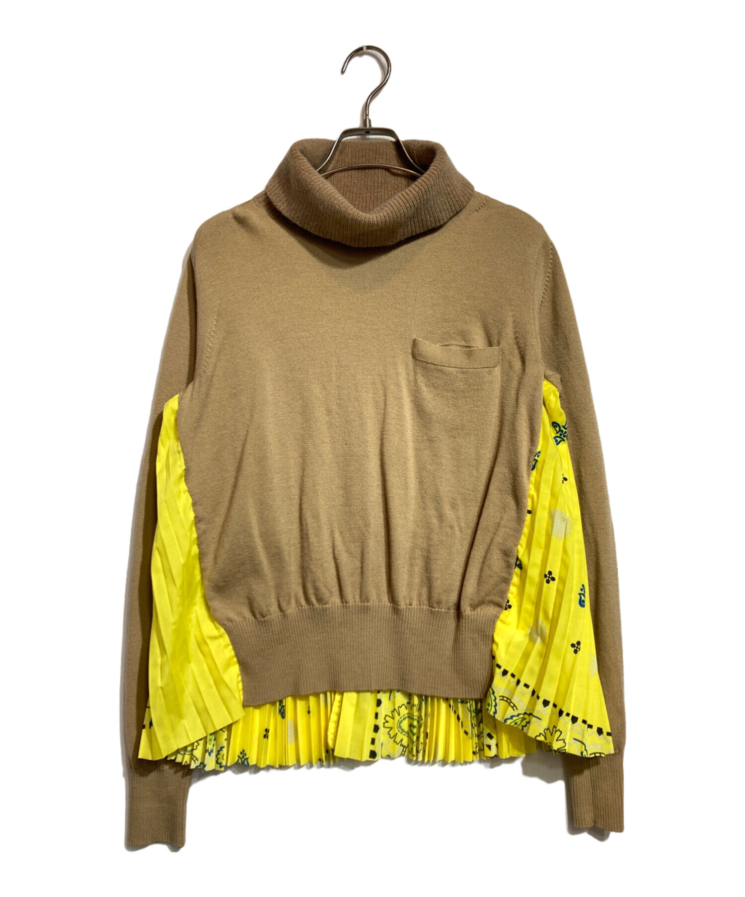 sacai バックプリント　ドッキング　ニット　プリーツ sacai バックプリント ドッキング ニット プリーツ sacai バック