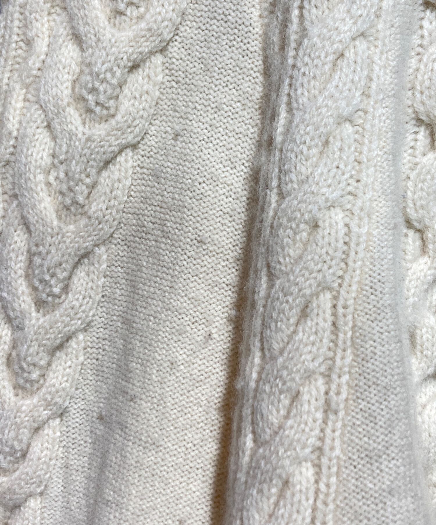 中古・古着通販】sacai (サカイ) フリンジニット グレー×ベージュ