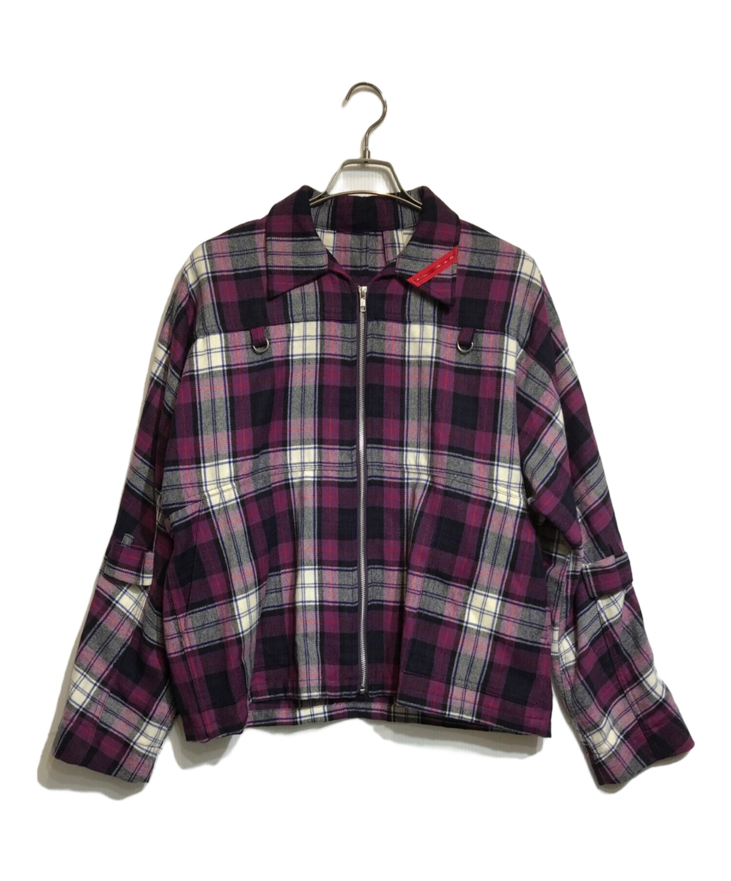 中古・古着通販】PHINGERIN (フィンガリン) ZIP RUN JACKET PLAID 