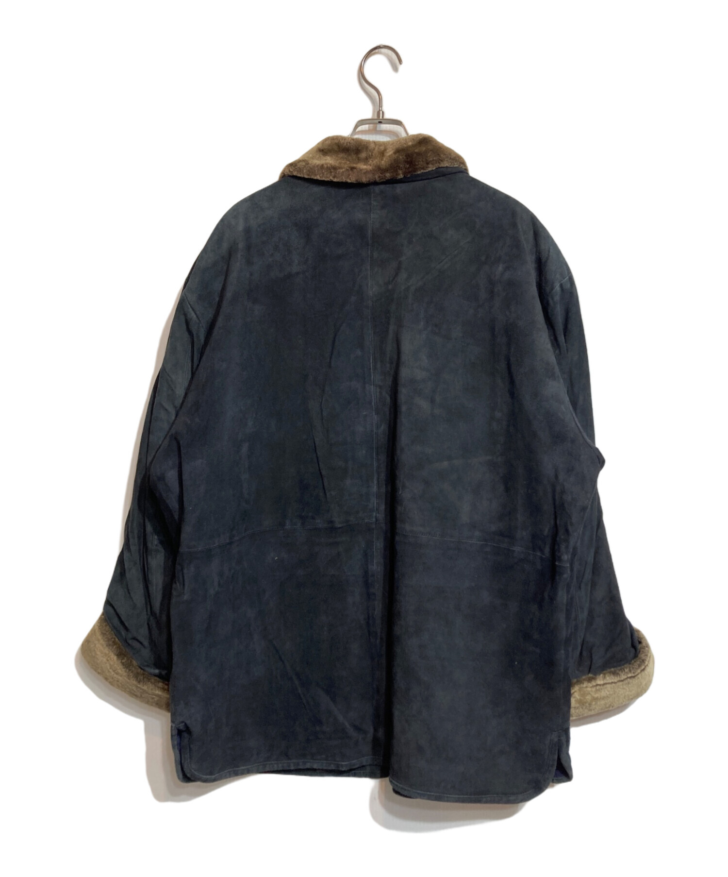 パパス ムートンジャケット　 L・目立った傷や汚れなし 中古・古着通販】PAPAS (パパス) ムートンカラースウェードレザー