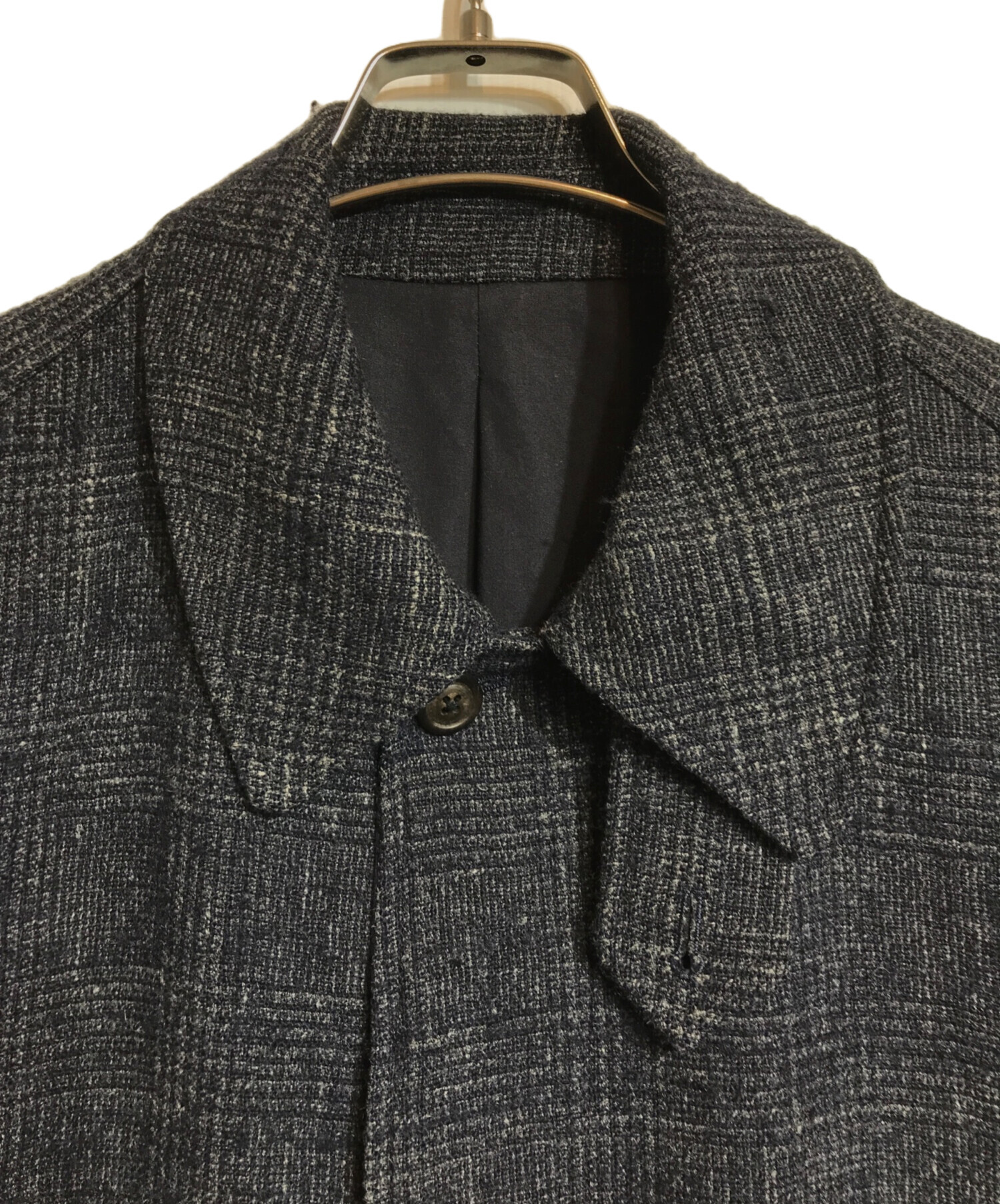 中古・古着通販】URU (ウル) ツイードステンカラーコート グレー