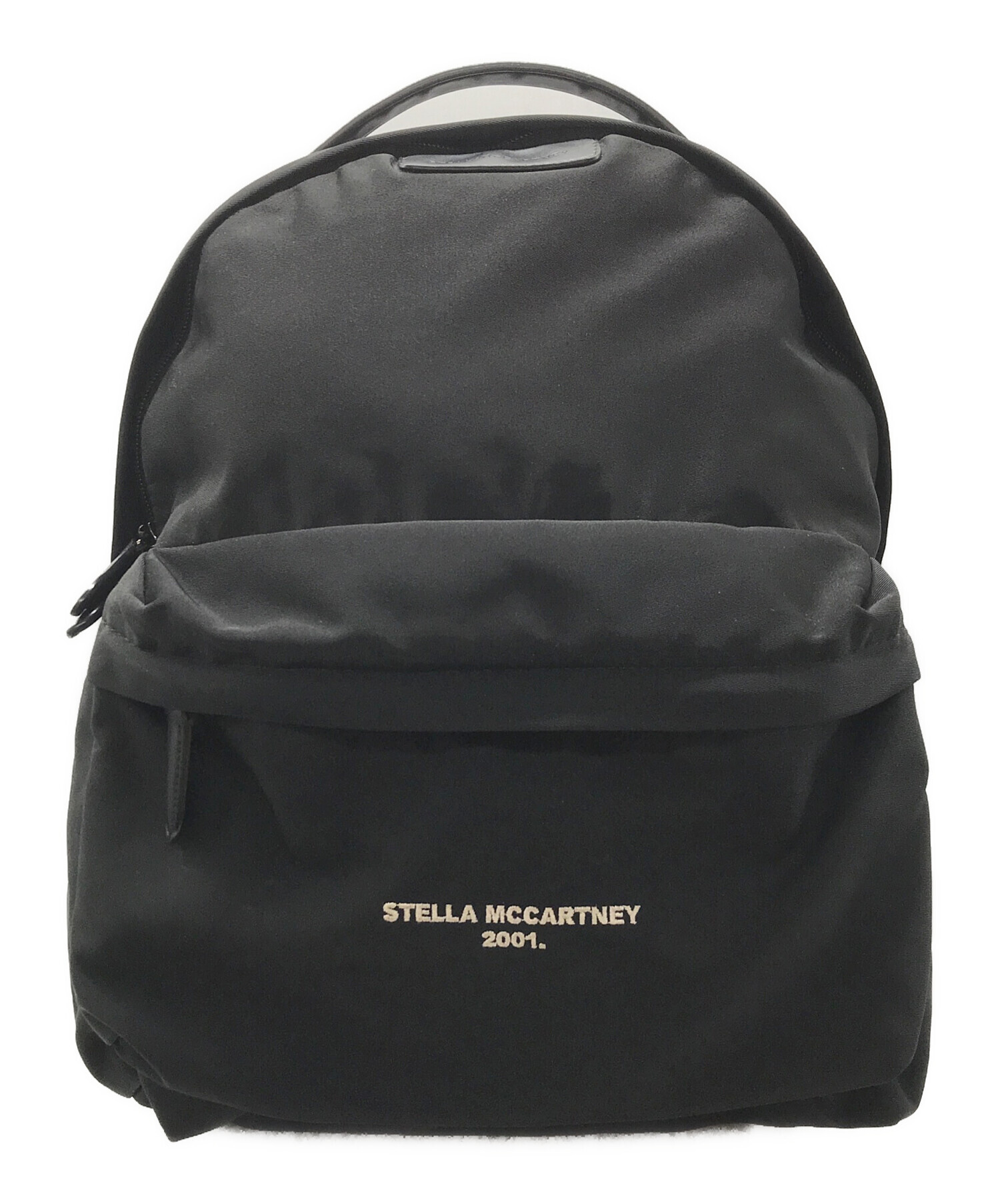 未使用Stella McCartney ブラックレザーリュック Women Black Logo Strap Backpack | Stella McCartney US