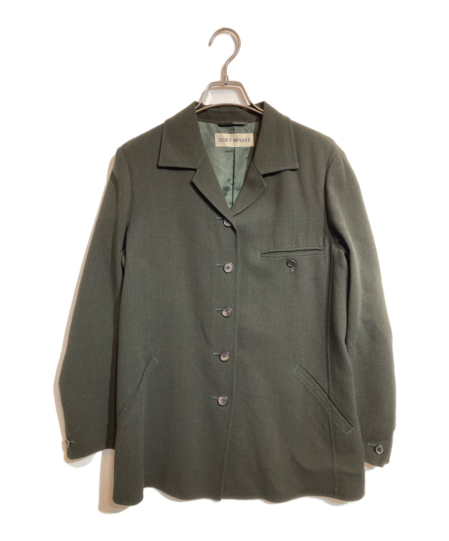 【筆タグ】ISSEY MIYAKE ウールテーラードジャケット　80s 筆タグ】ISSEY MIYAKE ウールテーラードジャケット 80s ISSEY MIYAKE