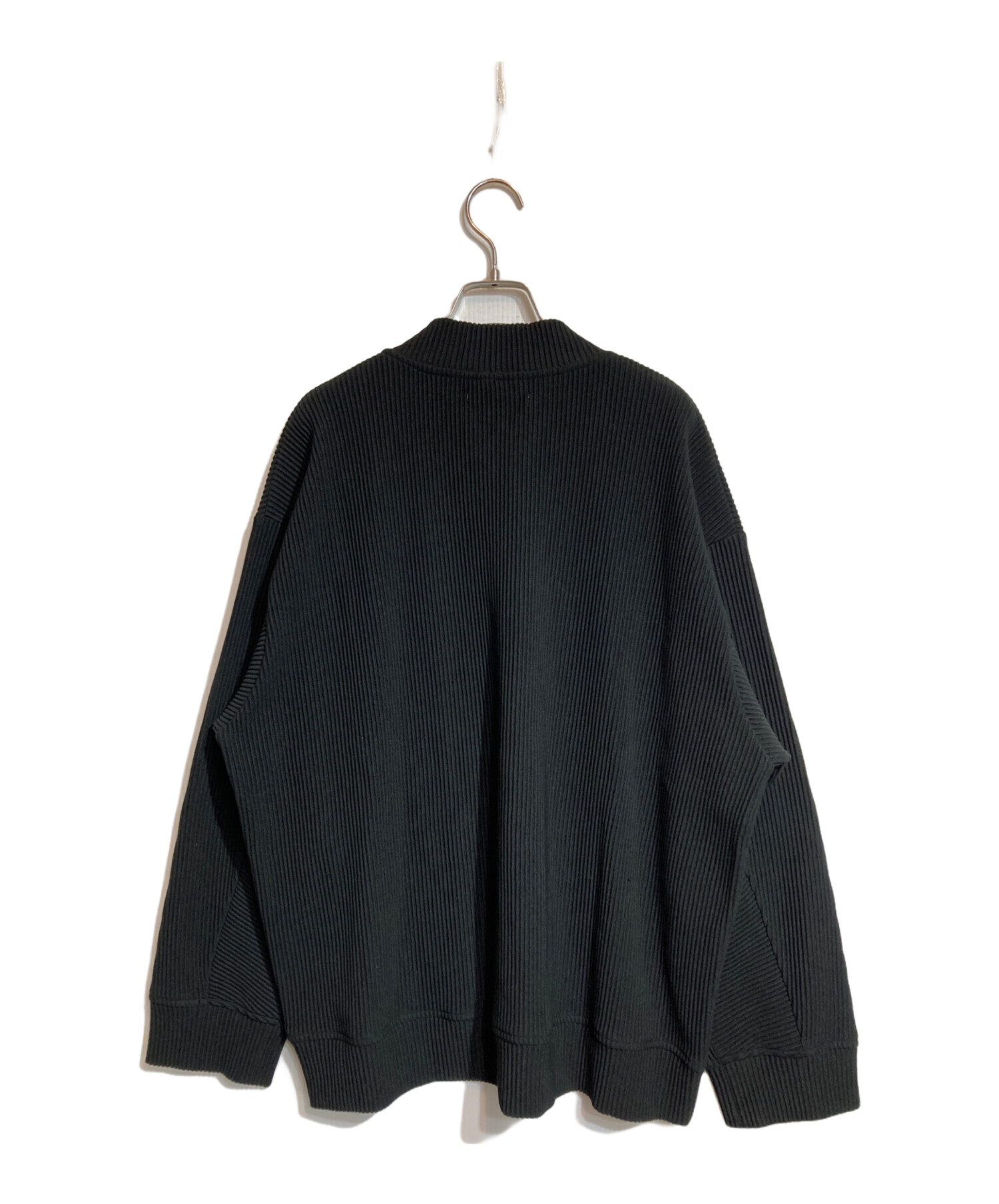 中古・古着通販】Jieda (ジエダ) RIPPLE V NECK L/S KNIT ブラック  