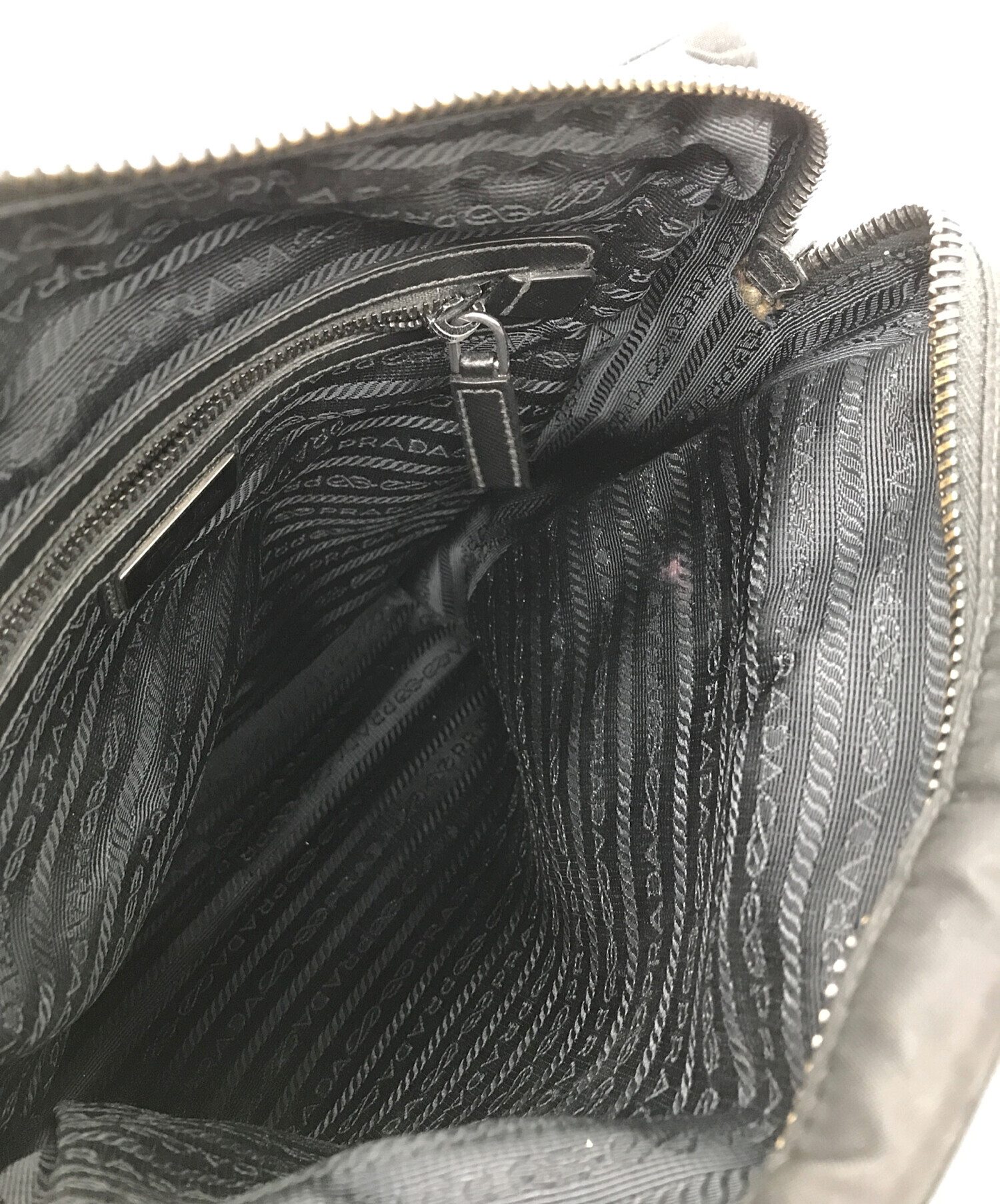 中古・古着通販】PRADA (プラダ) ナイロン×レザーショルダーバッグ 