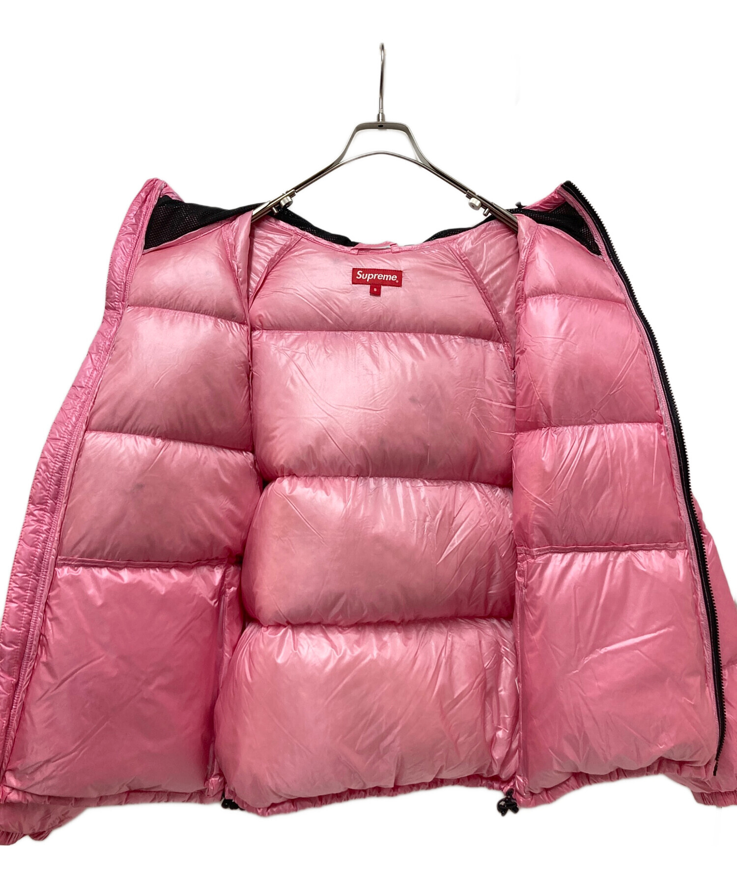 中古・古着通販】SUPREME (シュプリーム) HOODED DOWN JACKET ピンク 