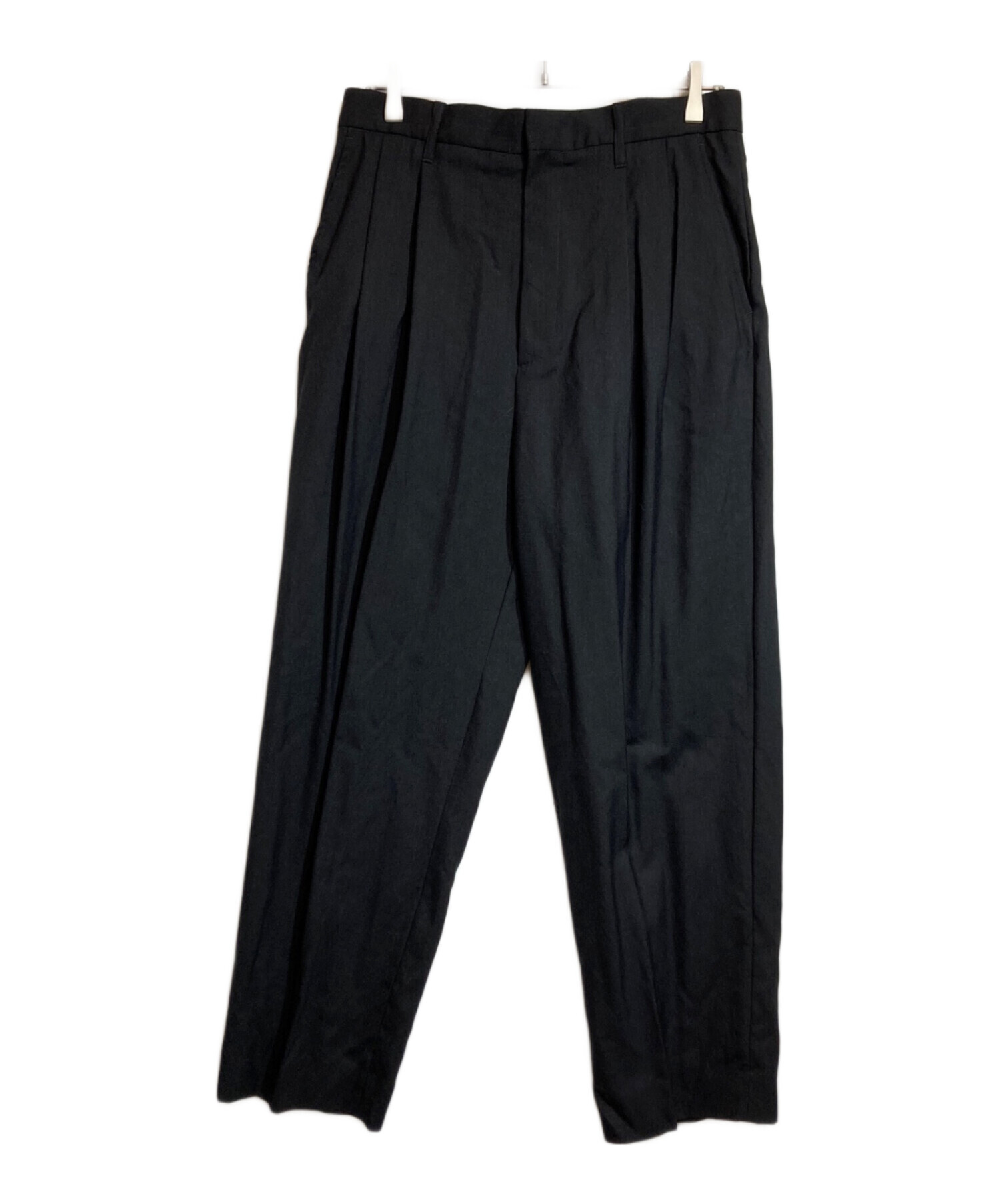 パンツ ssstein EX Wide Tapered Trousers ST.352 stein EX WIDE TAPERED BARE ZIP TROUSERS・BLACK - tity