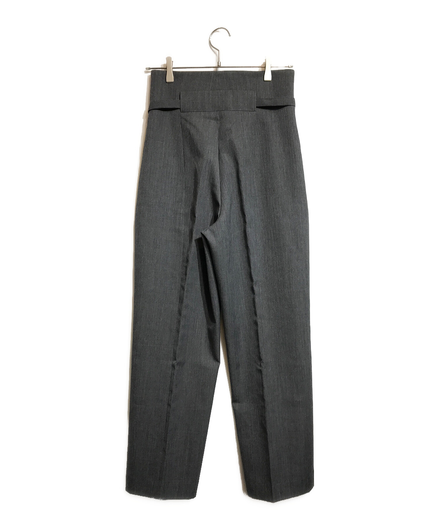 中古・古着通販】ATON (エイトン) ウールギャバジンハイウエストパンツ 