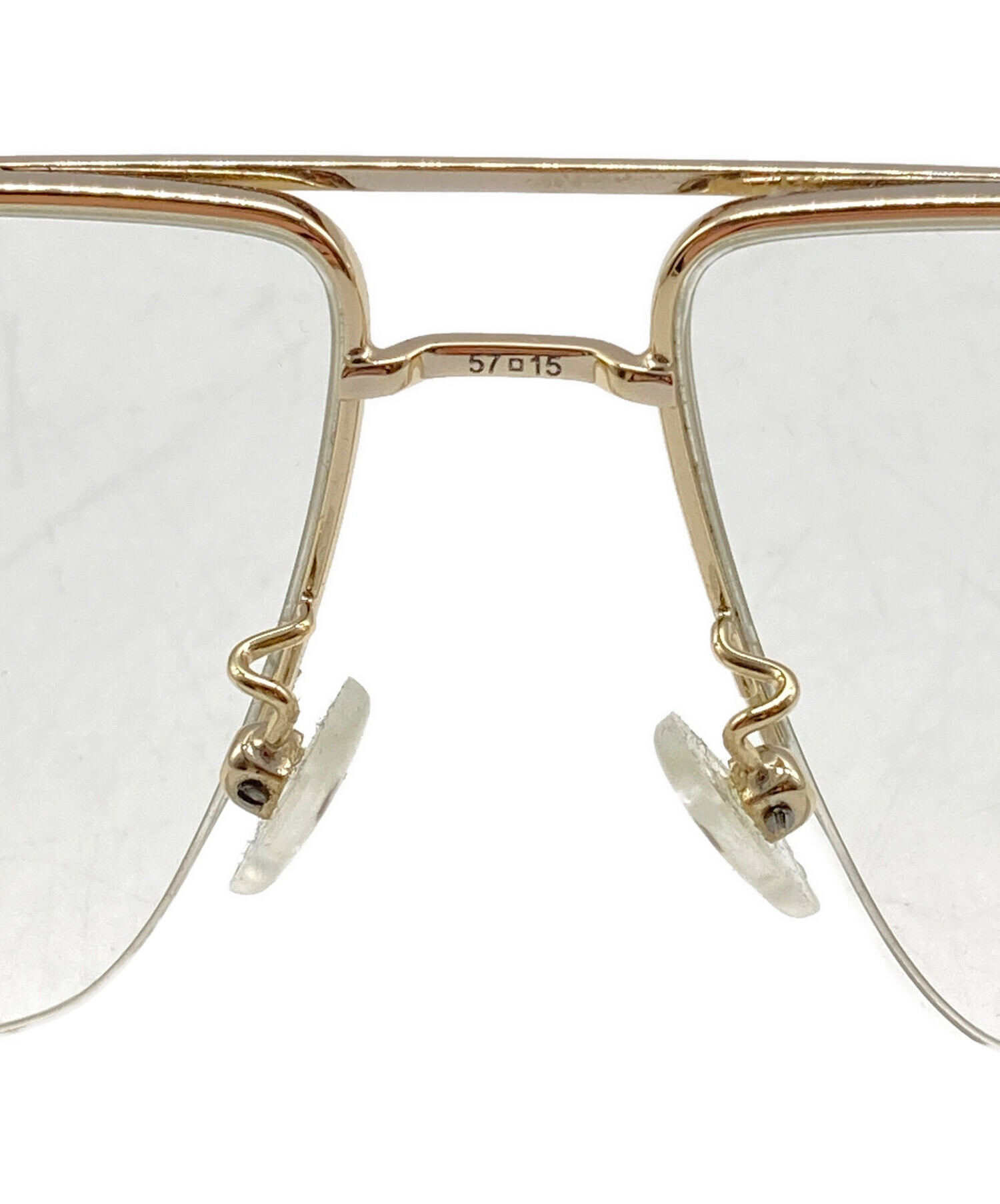 Bottega Veneta ゴールドレンズ ダブルブリッジ　サングラス 中古・古着通販】BOTTEGA VENETA (ボッテガベネタ) ダブルブリッジアイ