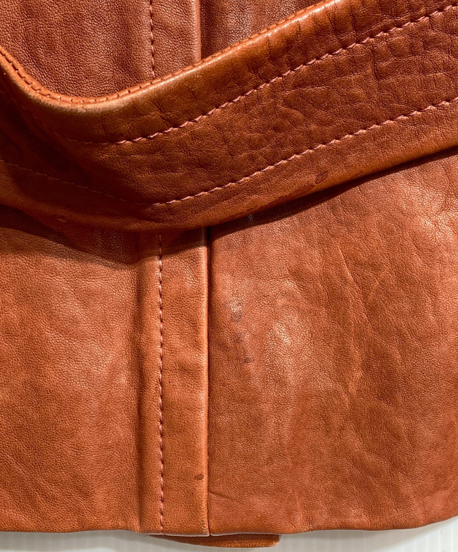 中古・古着通販】PRADA (プラダ) レザージャケット レッド サイズ:42