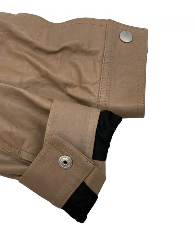 リックオウエンス ミリタリージャケット イタリア製 ダークブラウン Lサイズ 中古・古着通販】RICK OWENS (リックオウエンス) シングルライダース