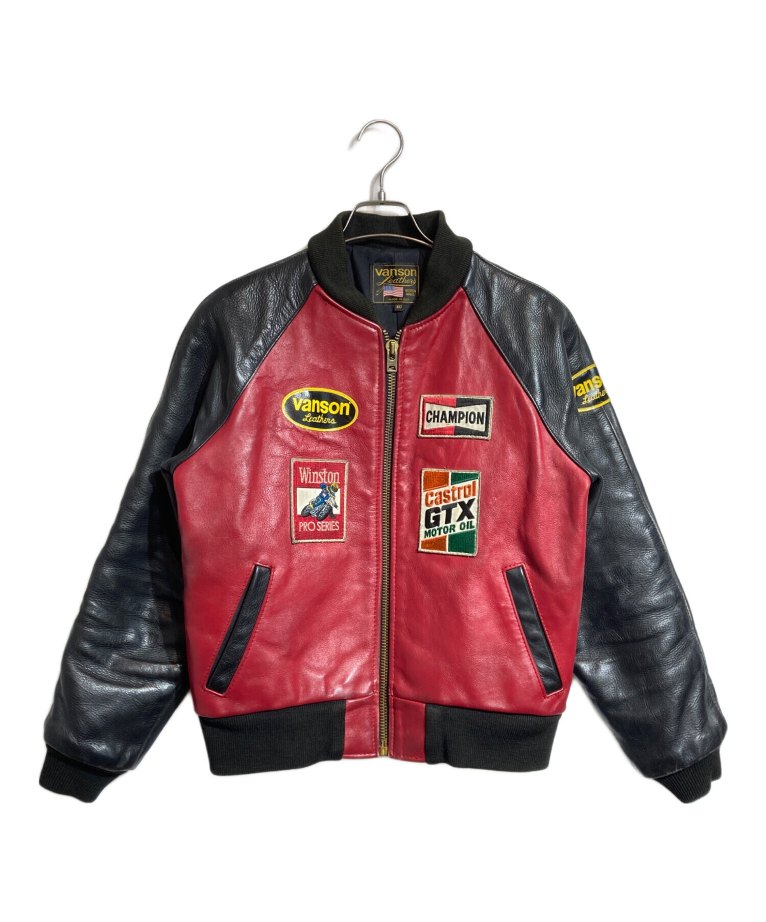 中古・古着通販】VANSON (バンソン) レザーライダースジャケット