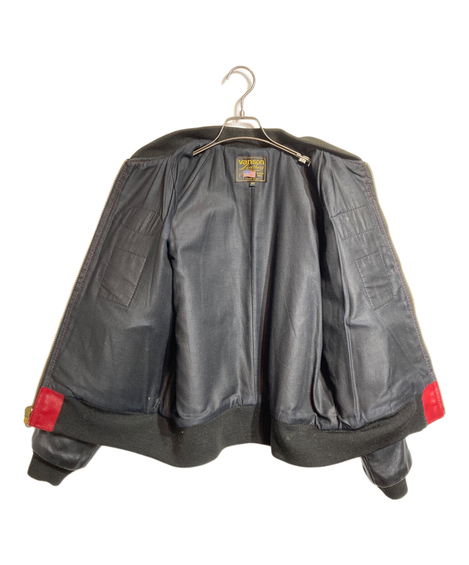 中古・古着通販】VANSON (バンソン) レザーライダースジャケット 中古・古着通販】VANSON (バンソン) レザーライダースジャケット