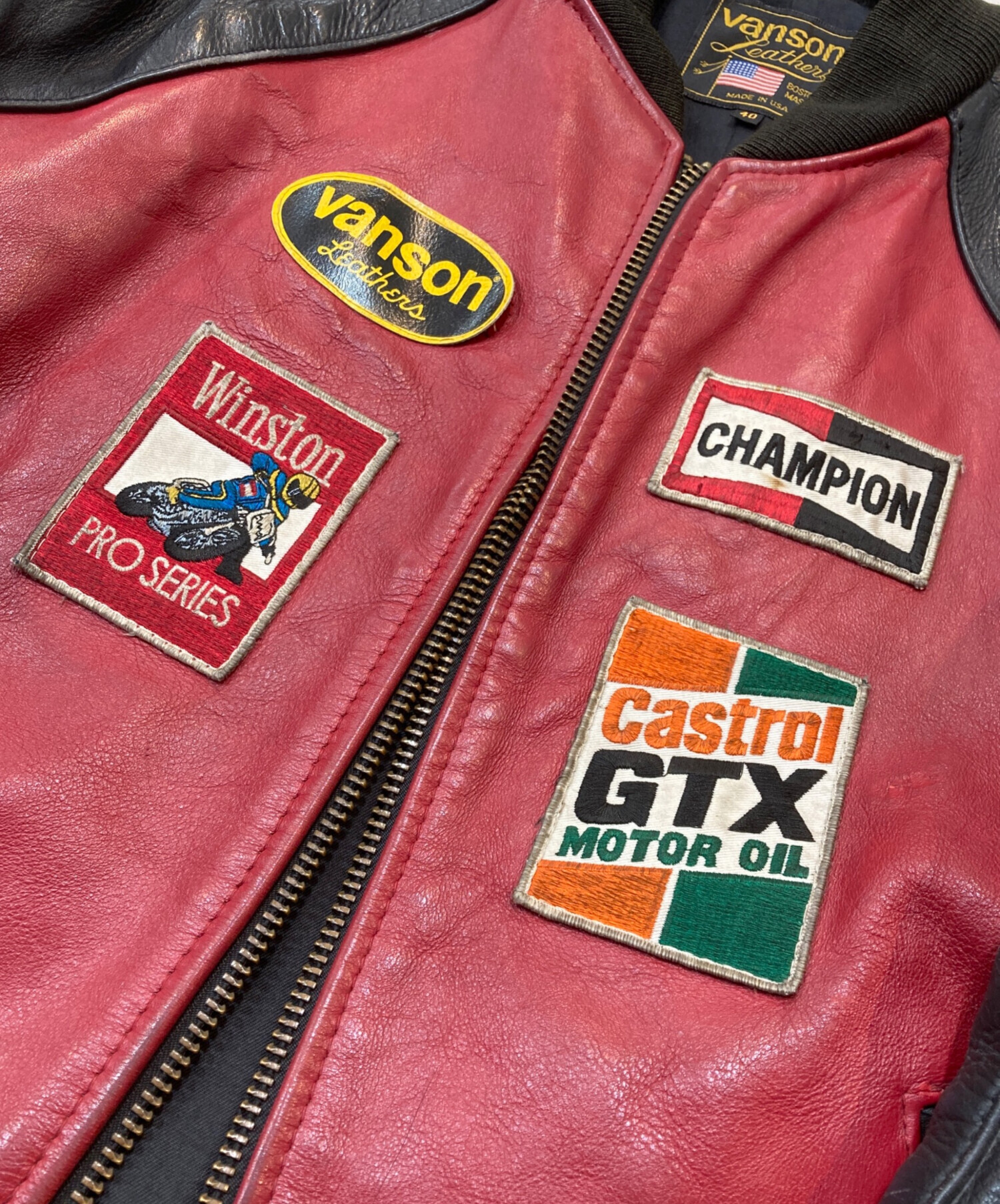中古・古着通販】VANSON (バンソン) レザーライダースジャケット