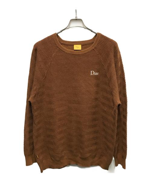 中古・古着通販】Dime (ダイム) WAVE CABLE KNIT ブラウン サイズ:XL