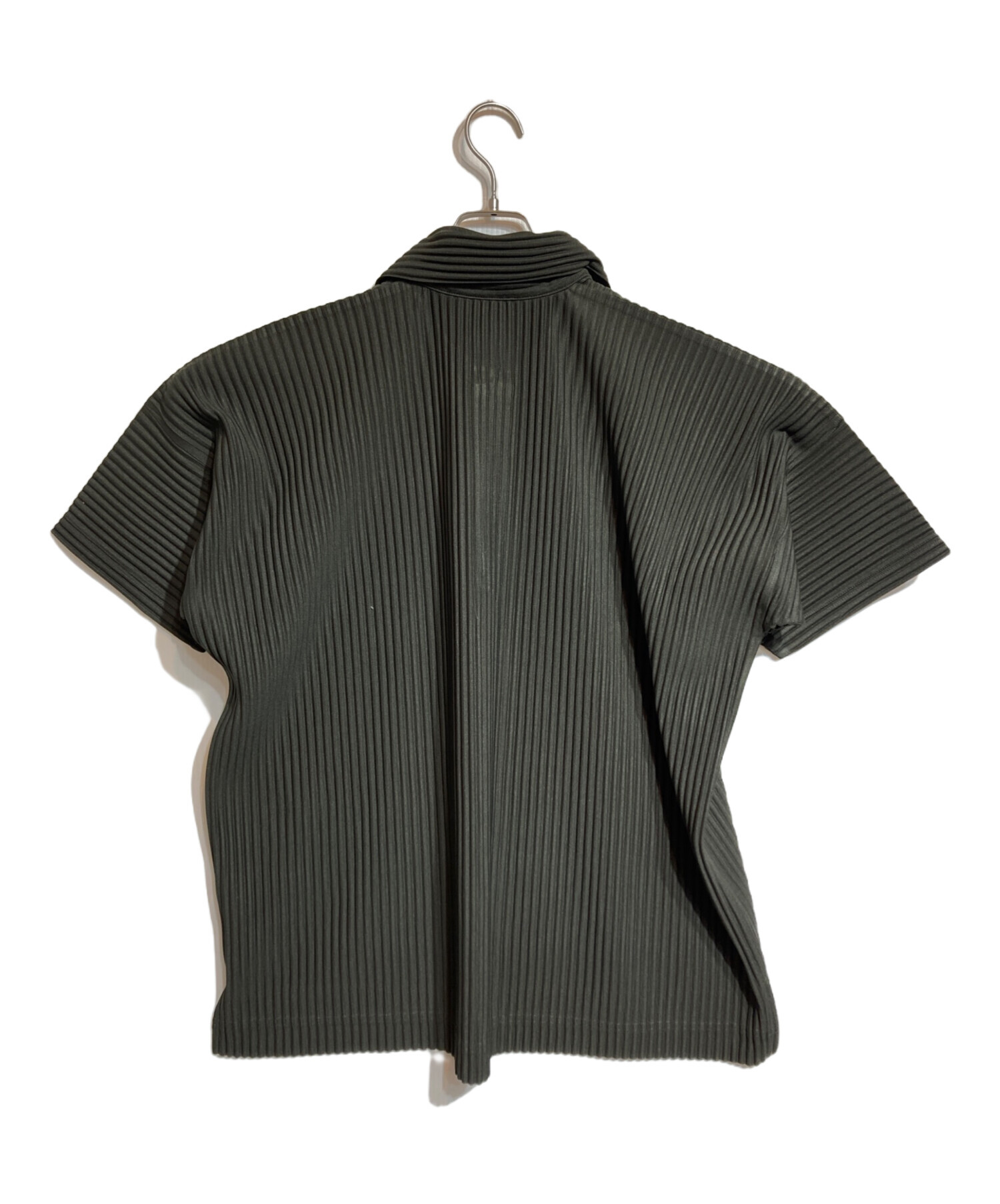 プリーツポロシャツ　オムプリッセイッセイミヤケ　サイズ2 黒 中古・古着通販】HOMME PLISSE ISSEY MIYAKE (オムプリッセ イッセイ