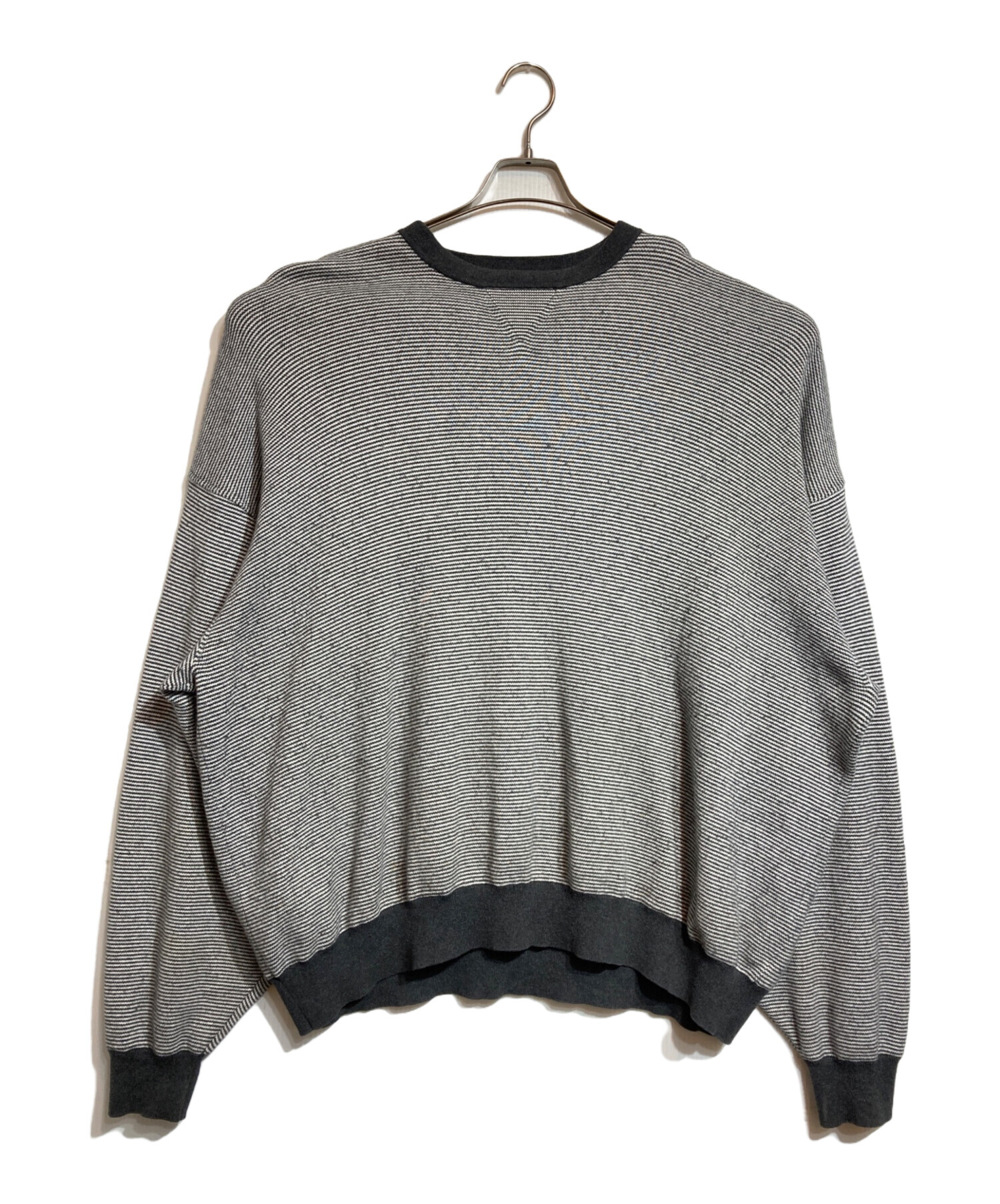 CABaN キャバン コットンカシミヤニット XL ボーダー caban（キャバン）の「コットンカシミヤ マルチボーダークルー