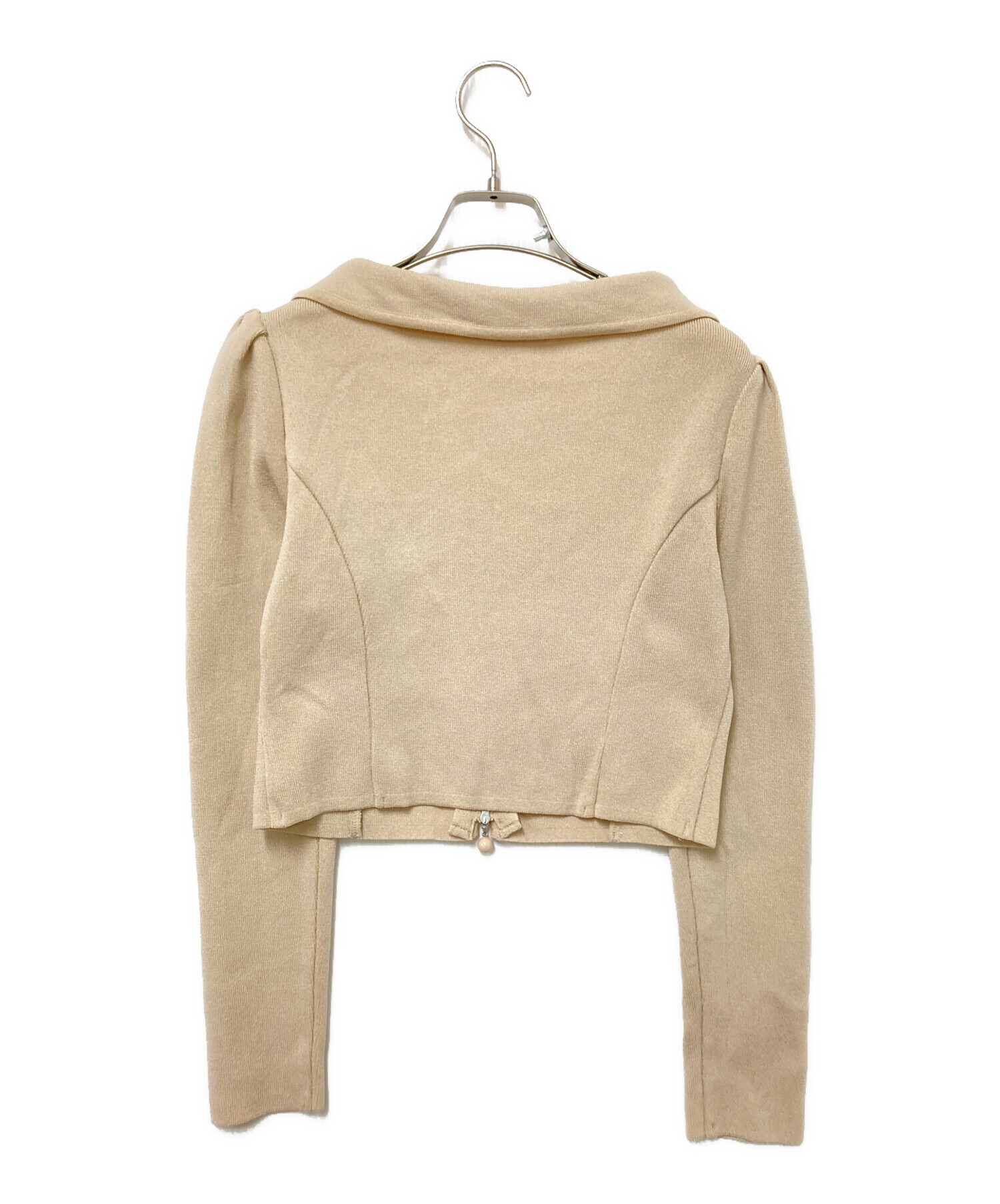 中古・古着通販】Rene (ルネ) ニットジャケット ベージュ サイズ:34