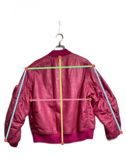 中古・古着通販】PRADA (プラダ) Nappa Leather Bomber Jacket ピンク