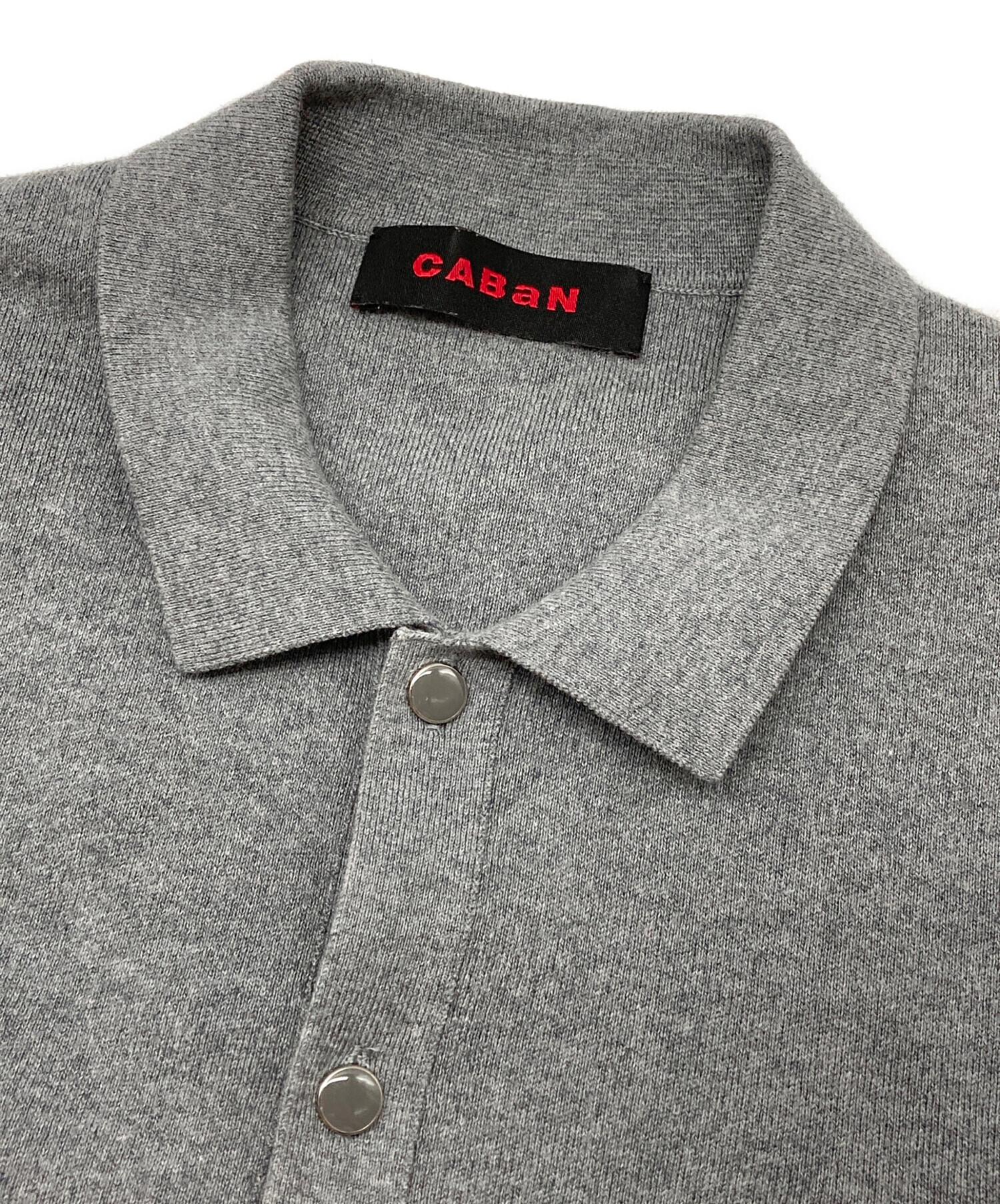 中古・古着通販】CABaN (キャバン) コットンカシミヤ パールロゴポロ