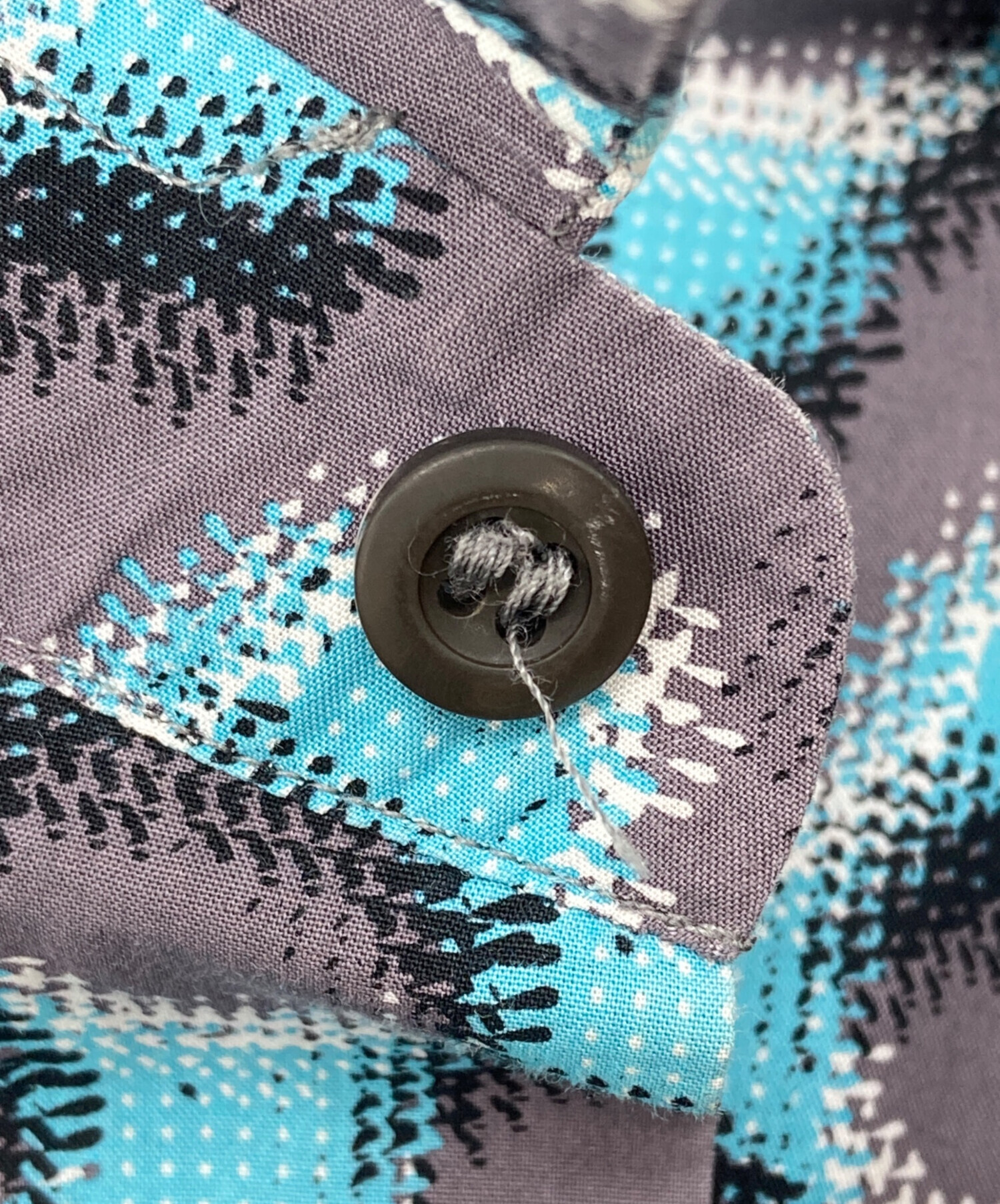 中古・古着通販】PRADA (プラダ) 総柄シャツ ブルー×グレー サイズ:41