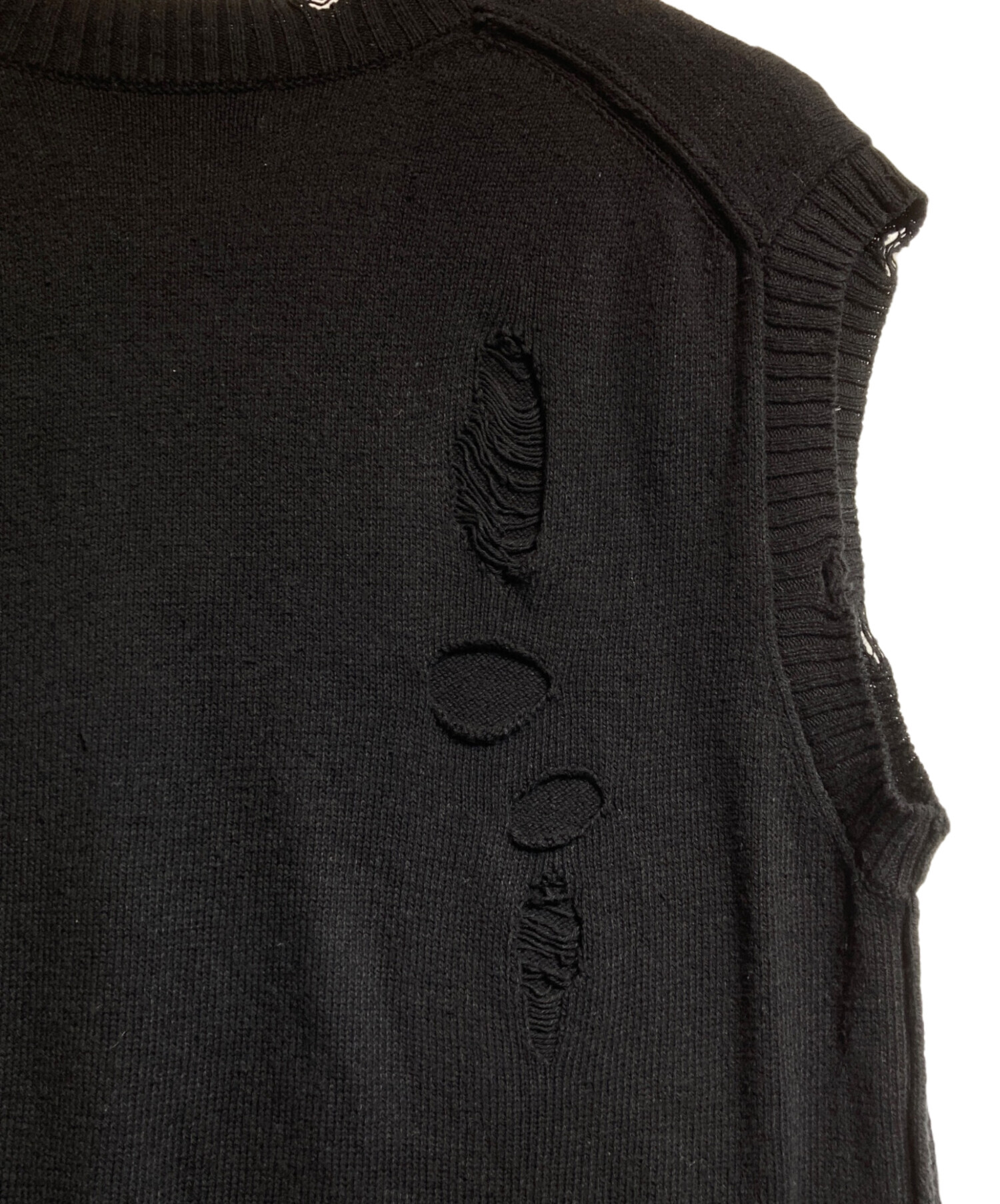 中古・古着通販】YOHJI YAMAMOTO (ヨウジヤマモト) Damage Knit Vest