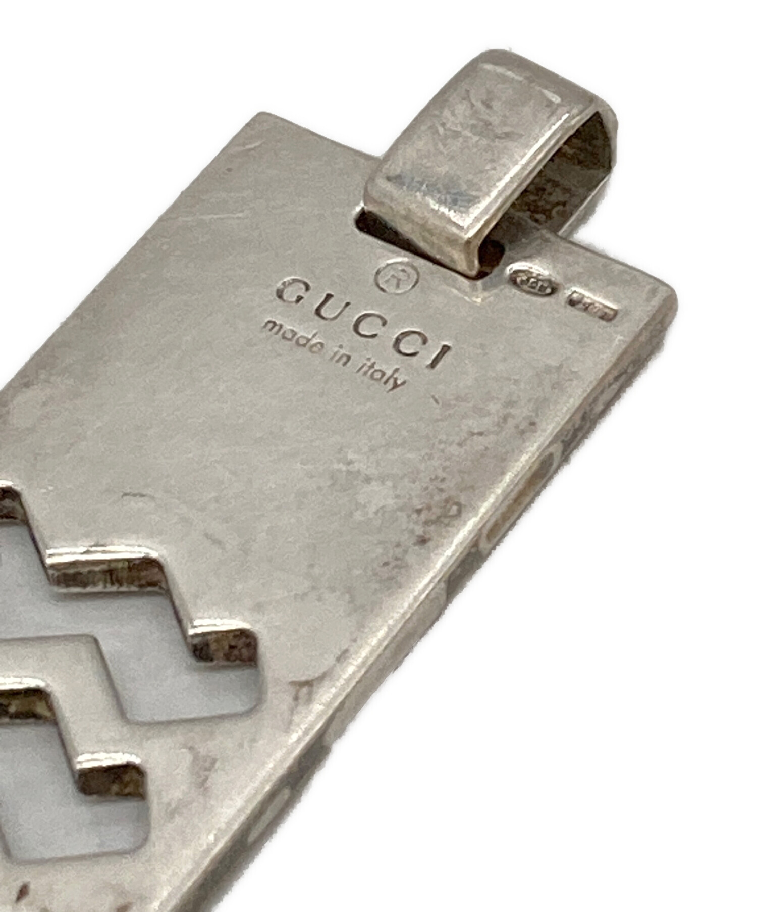 中古・古着通販】GUCCI (グッチ) AQUARIUSペンダントトップ シルバー 