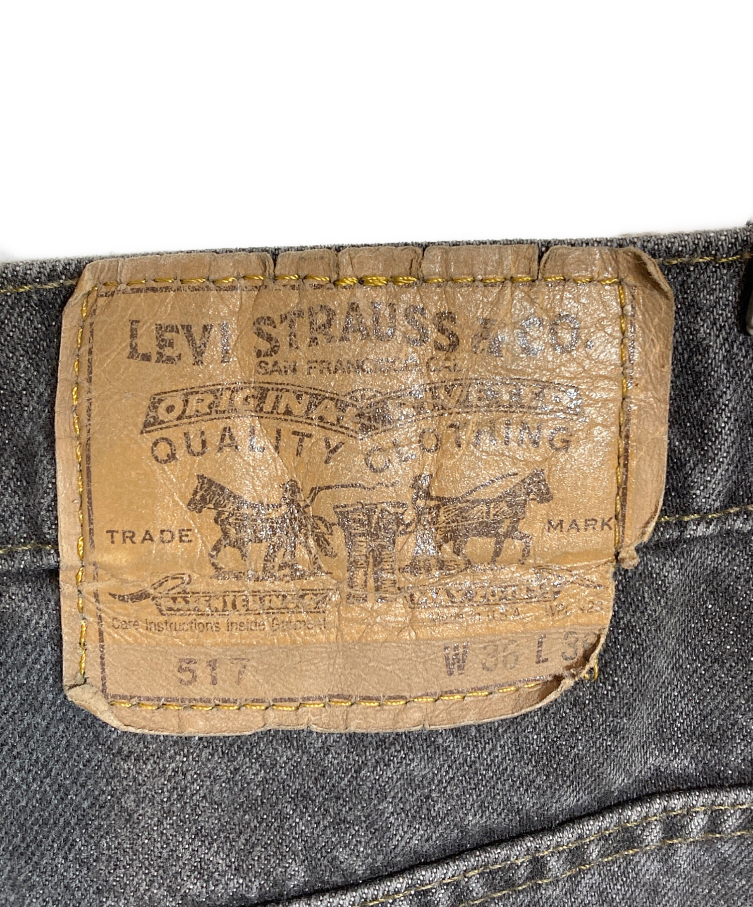 中古・古着通販】LEVI'S (リーバイス) USA製517先染ブラックデニム