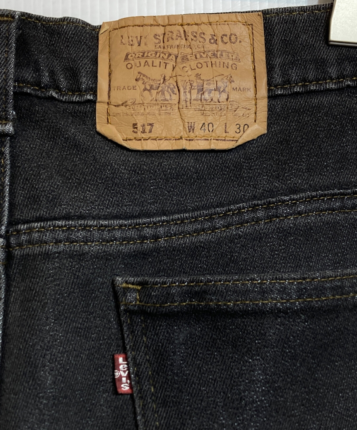 中古・古着通販】LEVI'S (リーバイス) USA製517先染ブラックデニム