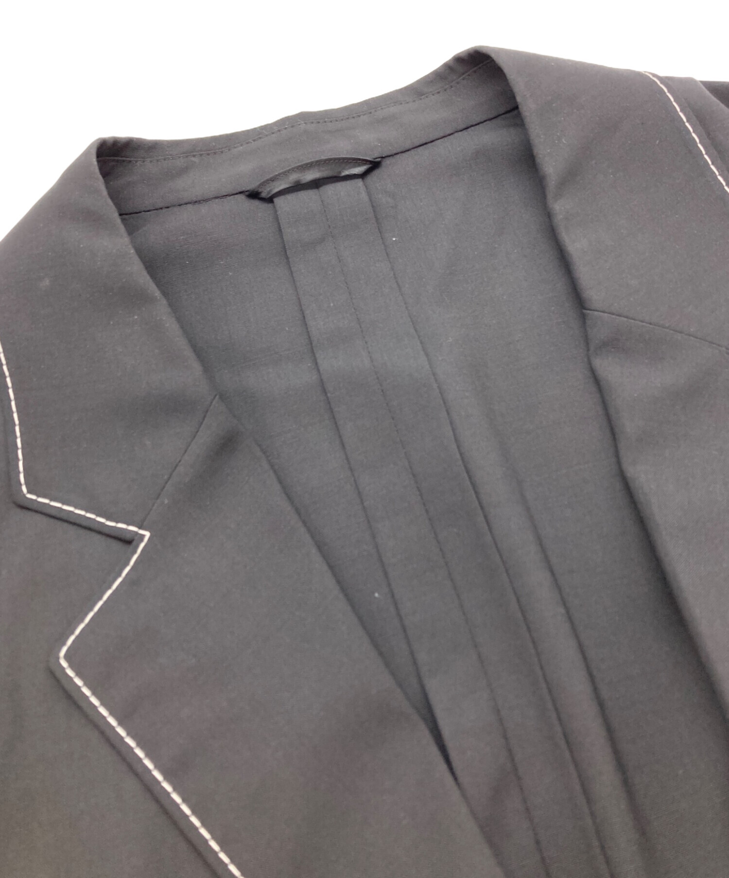 中古・古着通販】PRADA (プラダ) ステッチロングジャケット ブラック