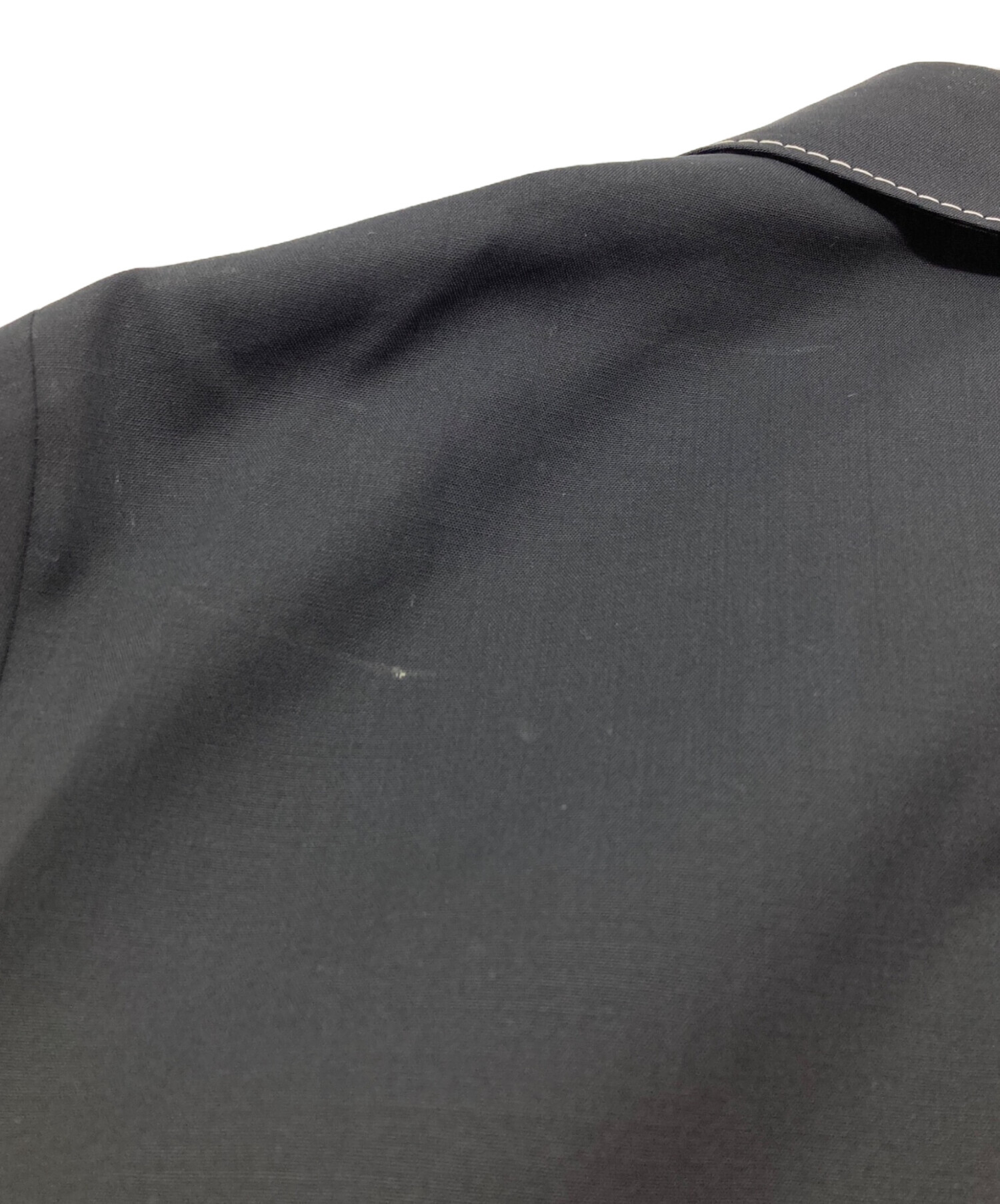 中古・古着通販】PRADA (プラダ) ステッチロングジャケット ブラック