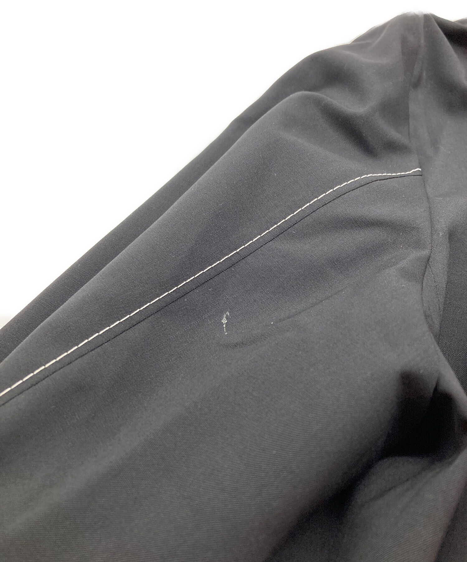 中古・古着通販】PRADA (プラダ) ステッチロングジャケット ブラック