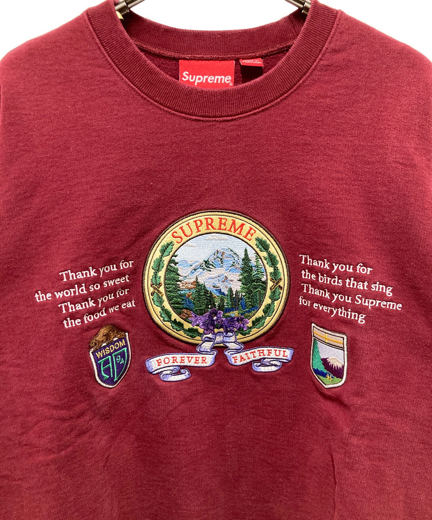 中古・古着通販】SUPREME (シュプリーム) Mountain Crewneck レッド 