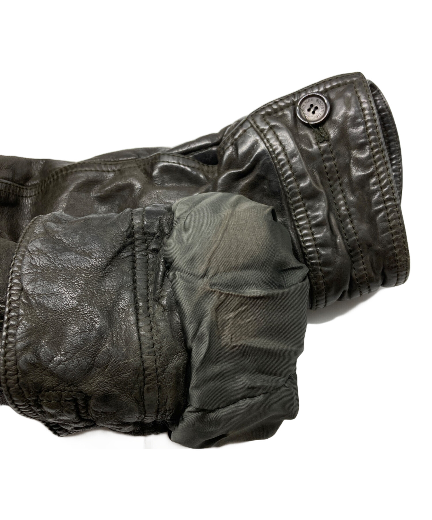 中古・古着通販】NEIL BARRETT (ニールバレット) 襟ファーレザー