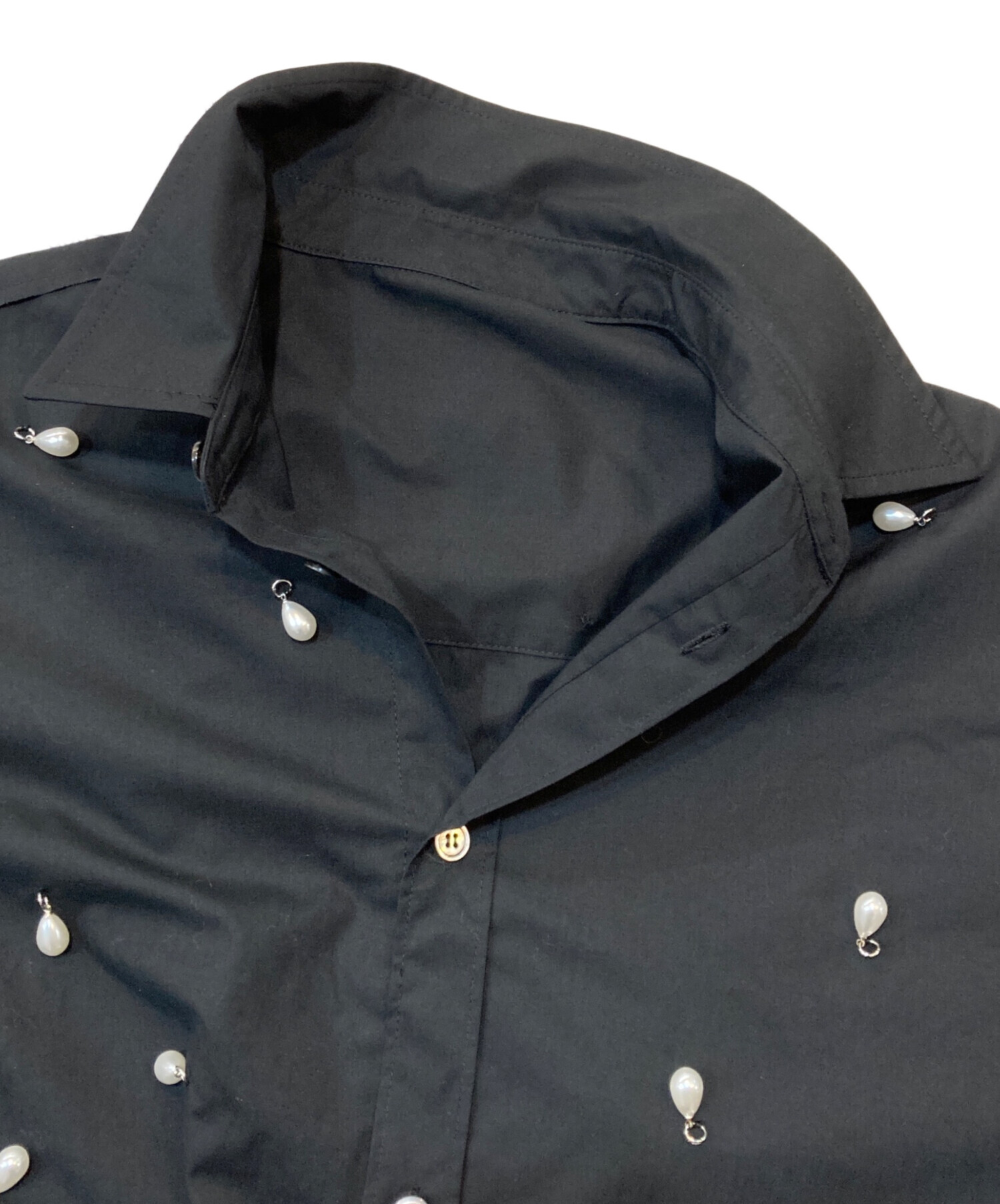 中古・古着通販】JOSE MOON (ジョゼムーン) SHIRT with PEARL ブラック 