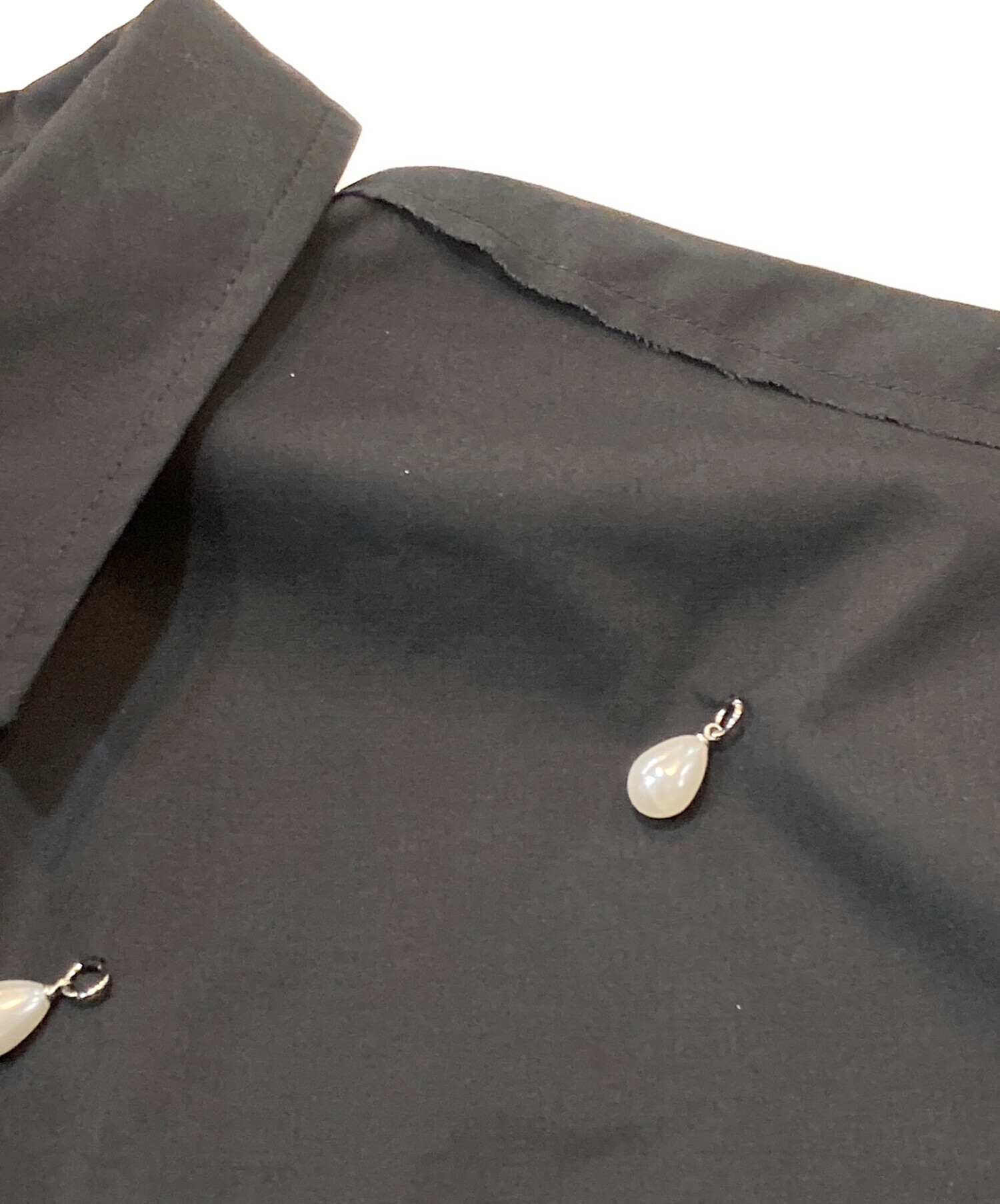 中古・古着通販】JOSE MOON (ジョゼムーン) SHIRT with PEARL ブラック