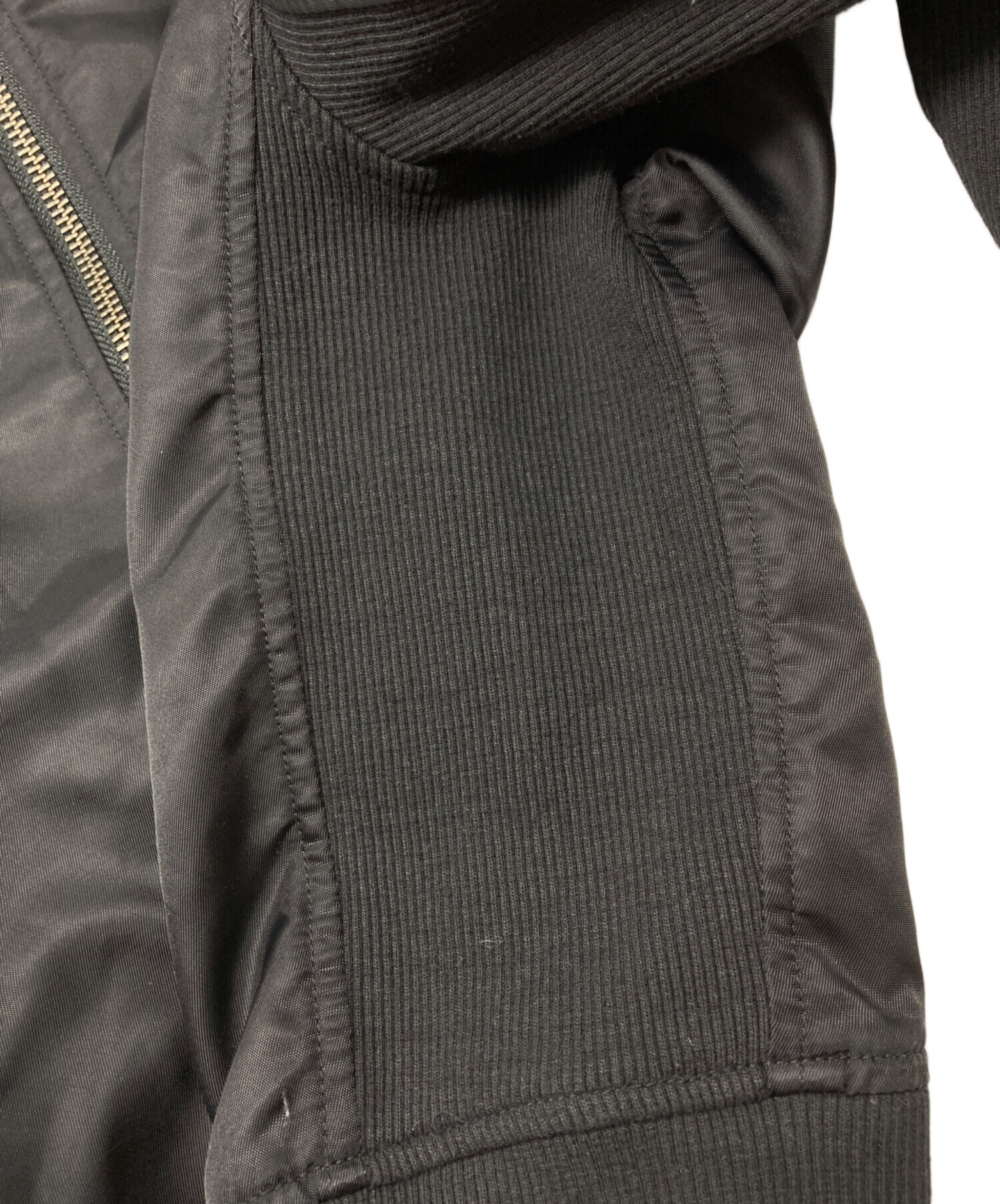中古・古着通販】PARANOID (パラノイド) ニット切替ブルゾン ブラック