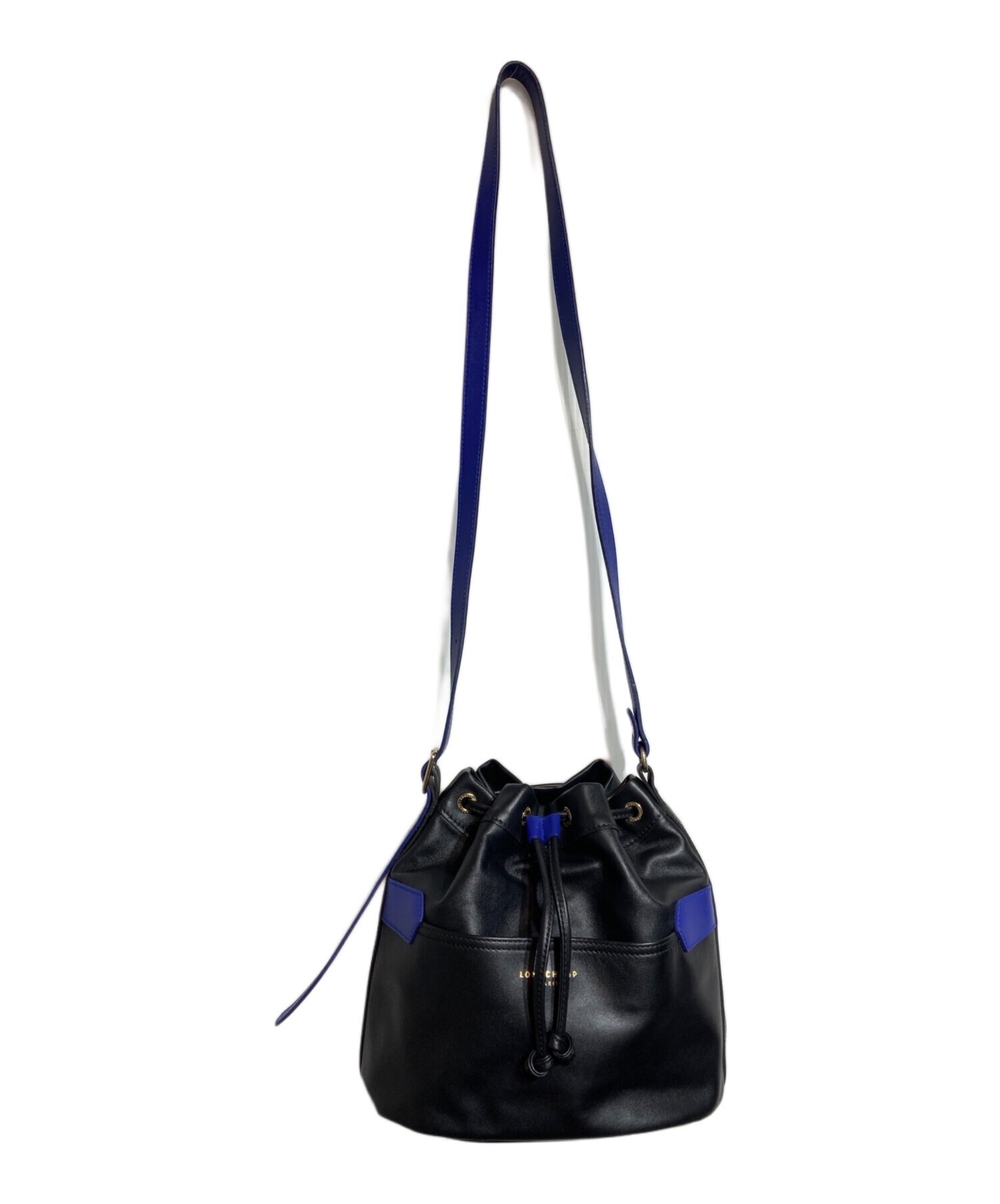 中古・古着通販】LONGCHAMP (ロンシャン) 巾着レザーショルダーバッグ 中古・古着通販】LONGCHAMP (ロンシャン) 巾着レザーショルダーバッグ