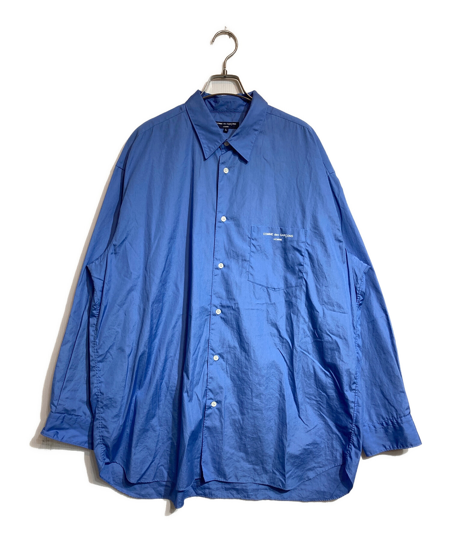 80s コムデギャルソンオムプリュス ワイドシャツ 紺色系 中古・古着通販】COMME des GARCONS HOMME (コムデギャルソン オム
