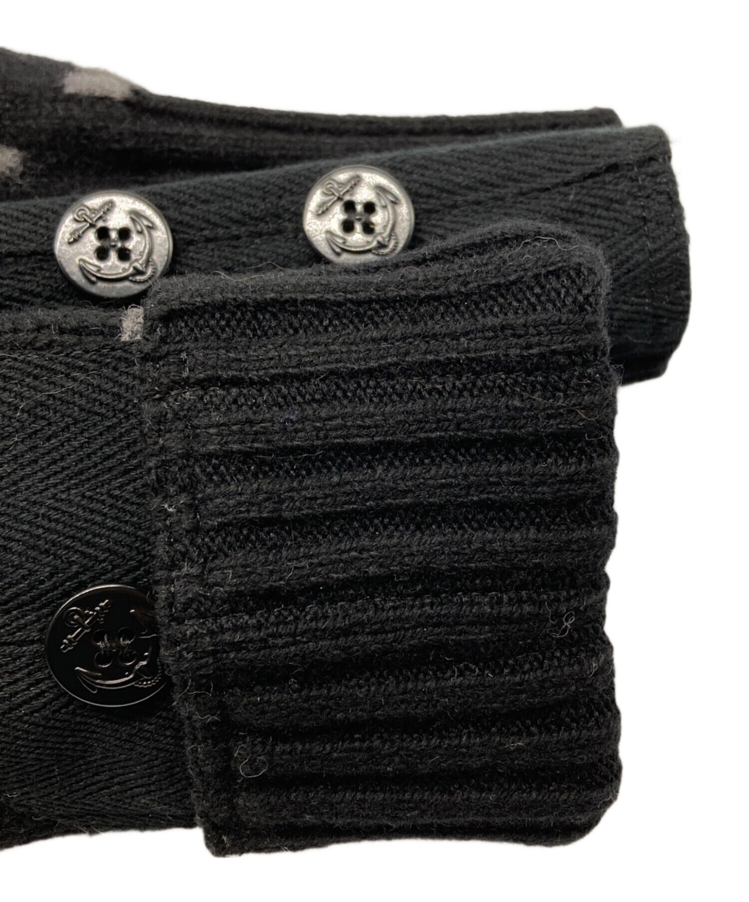 【美品】sacai クロップドニット ◇関税込◇*sacai*ナイロンツイル ミックスニット プルオーバー