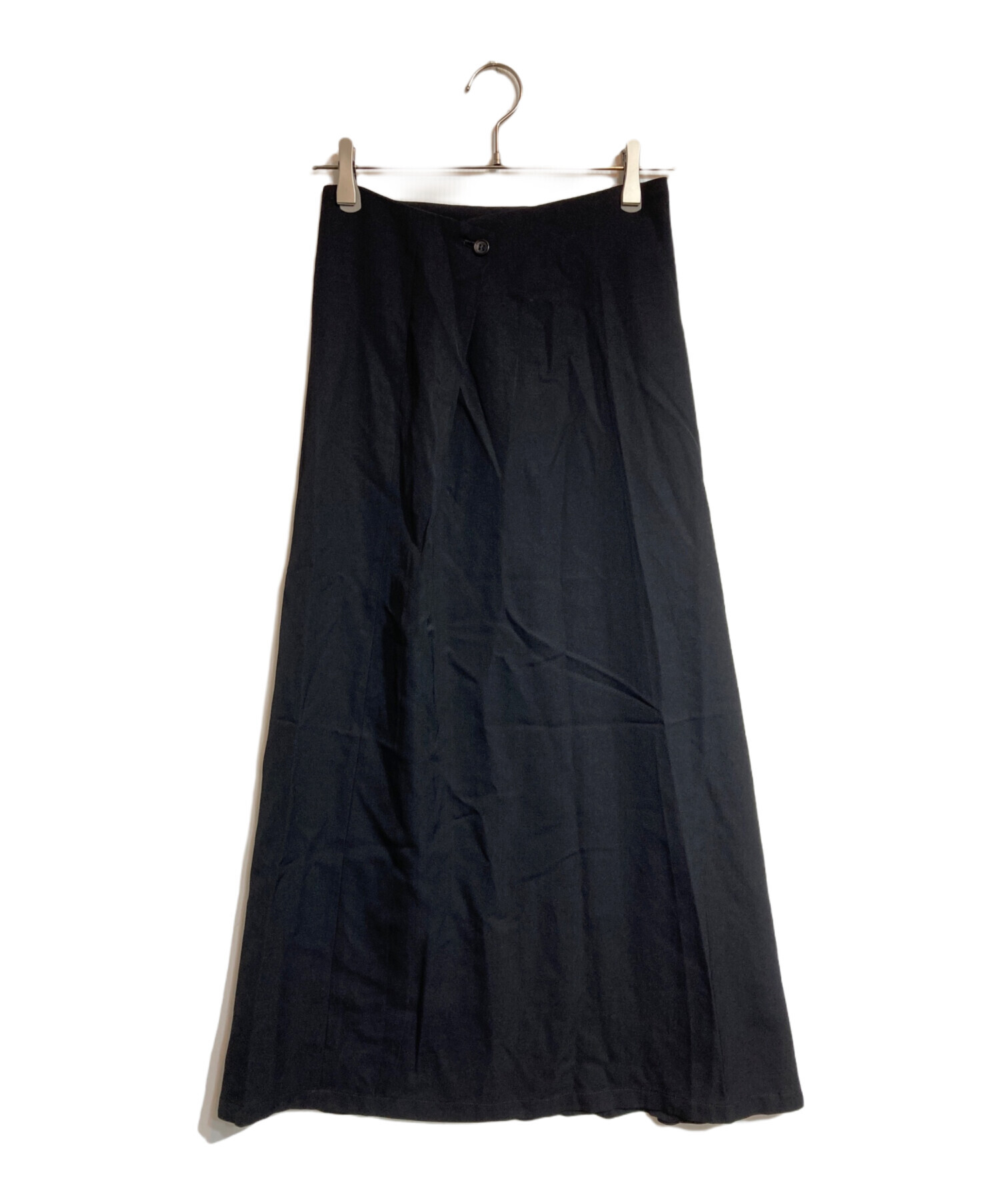 Y's ワイズ　ロング　スカート　ブラック　ウールギャバ Y's ワイズ ウールギャバ ロングスカート 黒 ブラック 【公式通販】