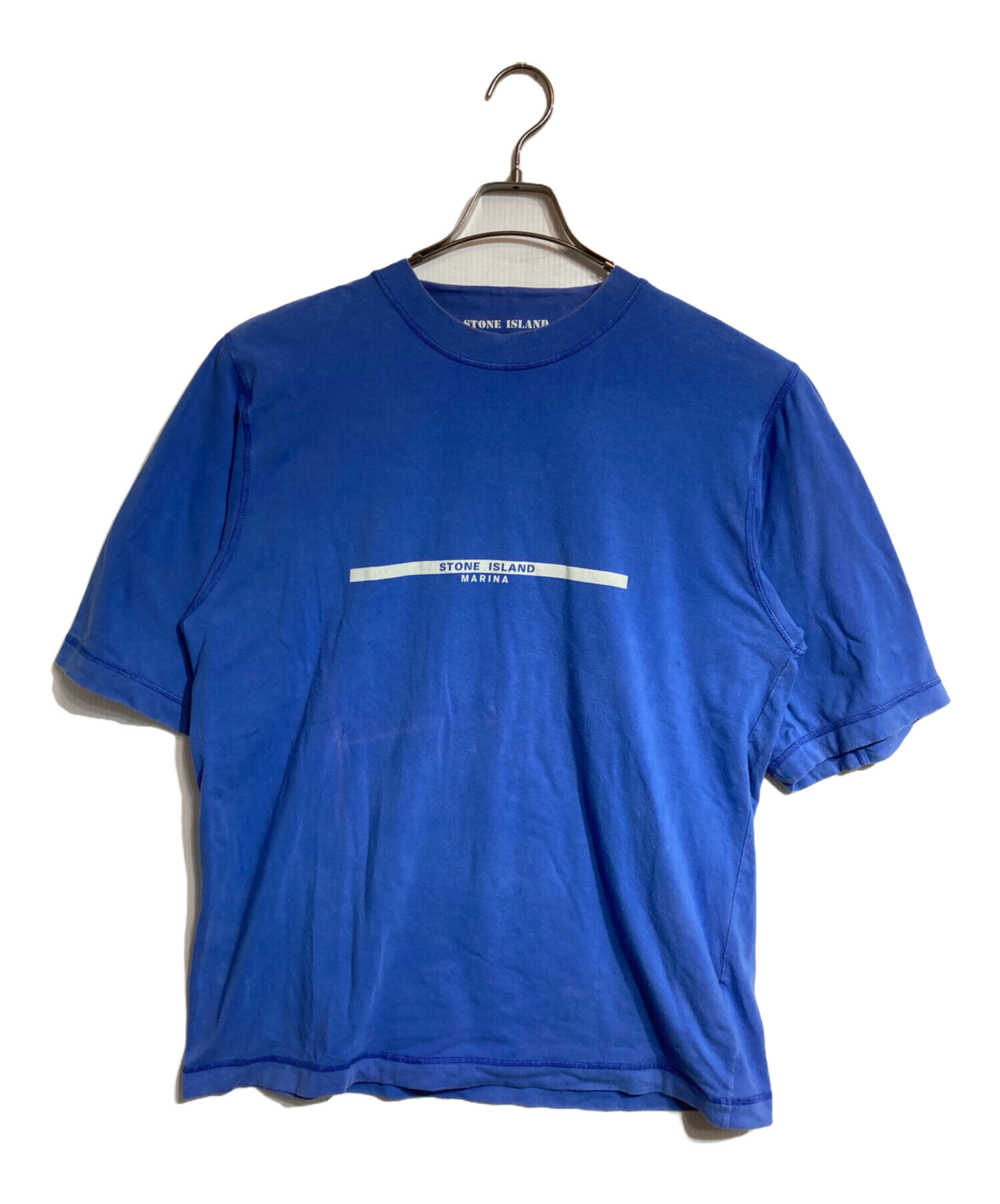 ストーンアイランドstone Tシャツ青ブルーMサイズおすすめ 中古・古着通販】STONE ISLAND (ストーンアイランド) ロゴTシャツ