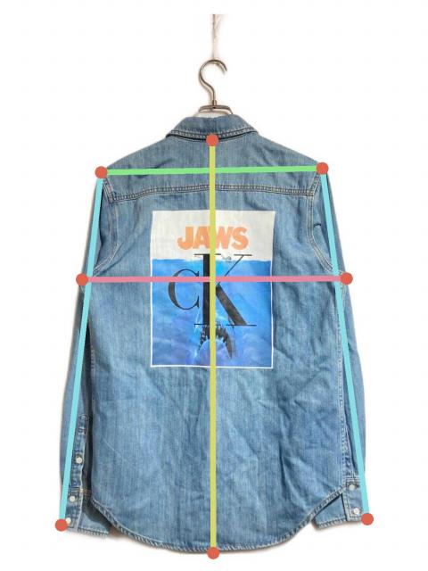 カルバンクライン ジョーズ JAWS バックプリント デニムシャツ　XXL 3016009252774352_drawn.jpeg