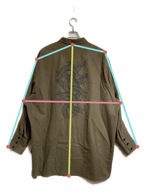 【美品】クリストファーネメス☆背面ロープ柄プリント入り長袖ネルシャツ Lサイズ 3016009268270352_drawn.jpeg
