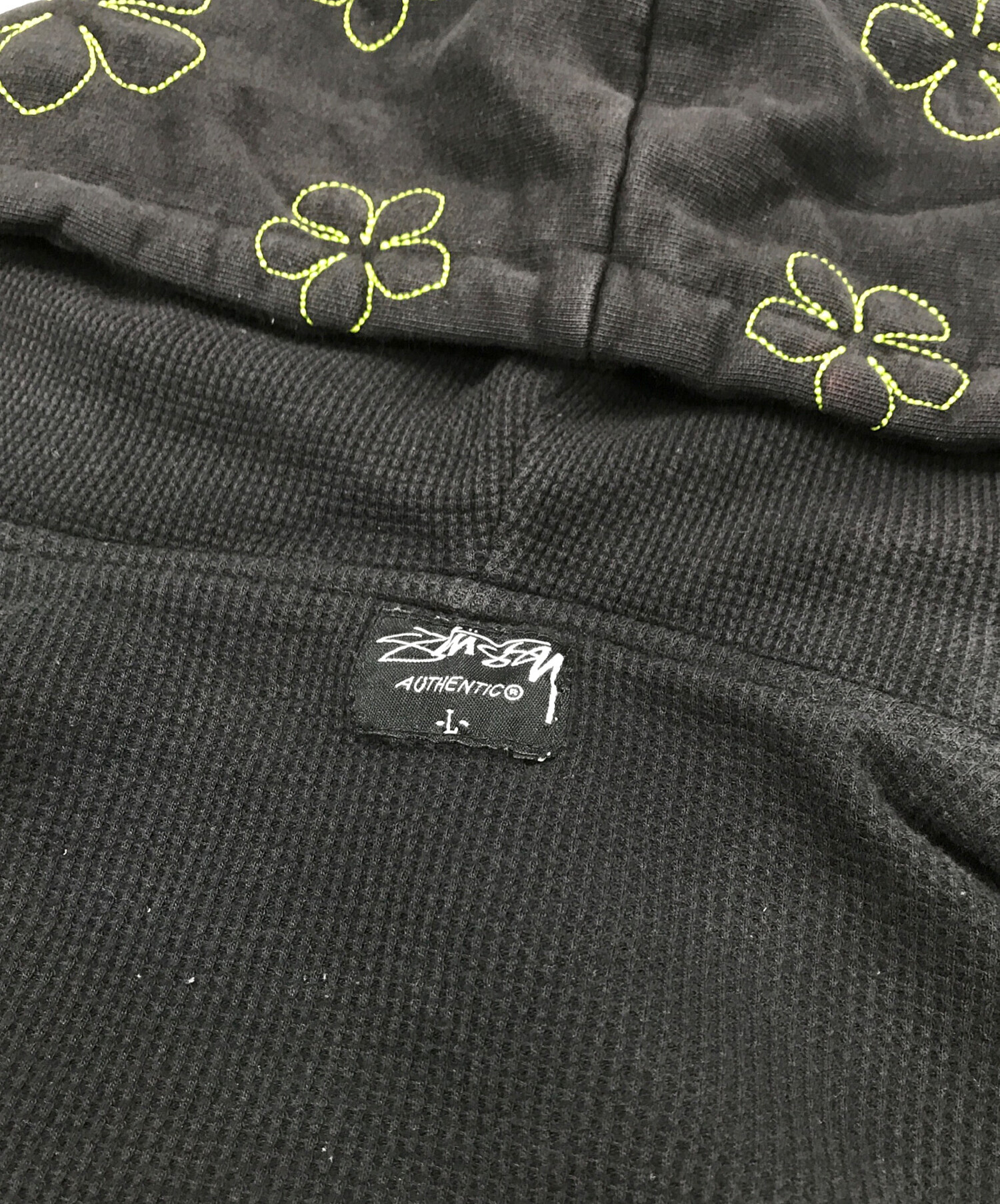 希少 STUSSY × LEILOW フルジップパーカー ステューシー スカル 中古・古着通販】stussy (ステューシー) LEILOW (レイロー) 総刺繍