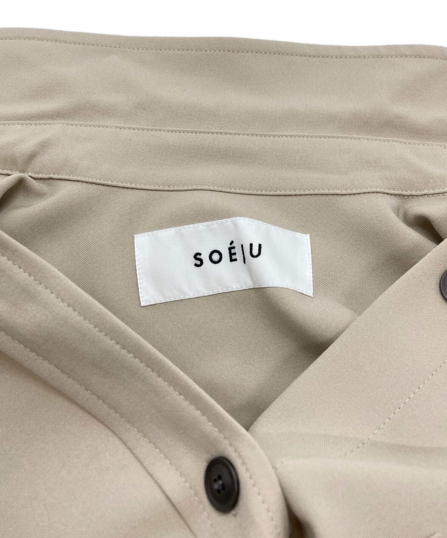 中古・古着通販】SOEJU (ソージュ) ソフトオックスシャツワンピース 