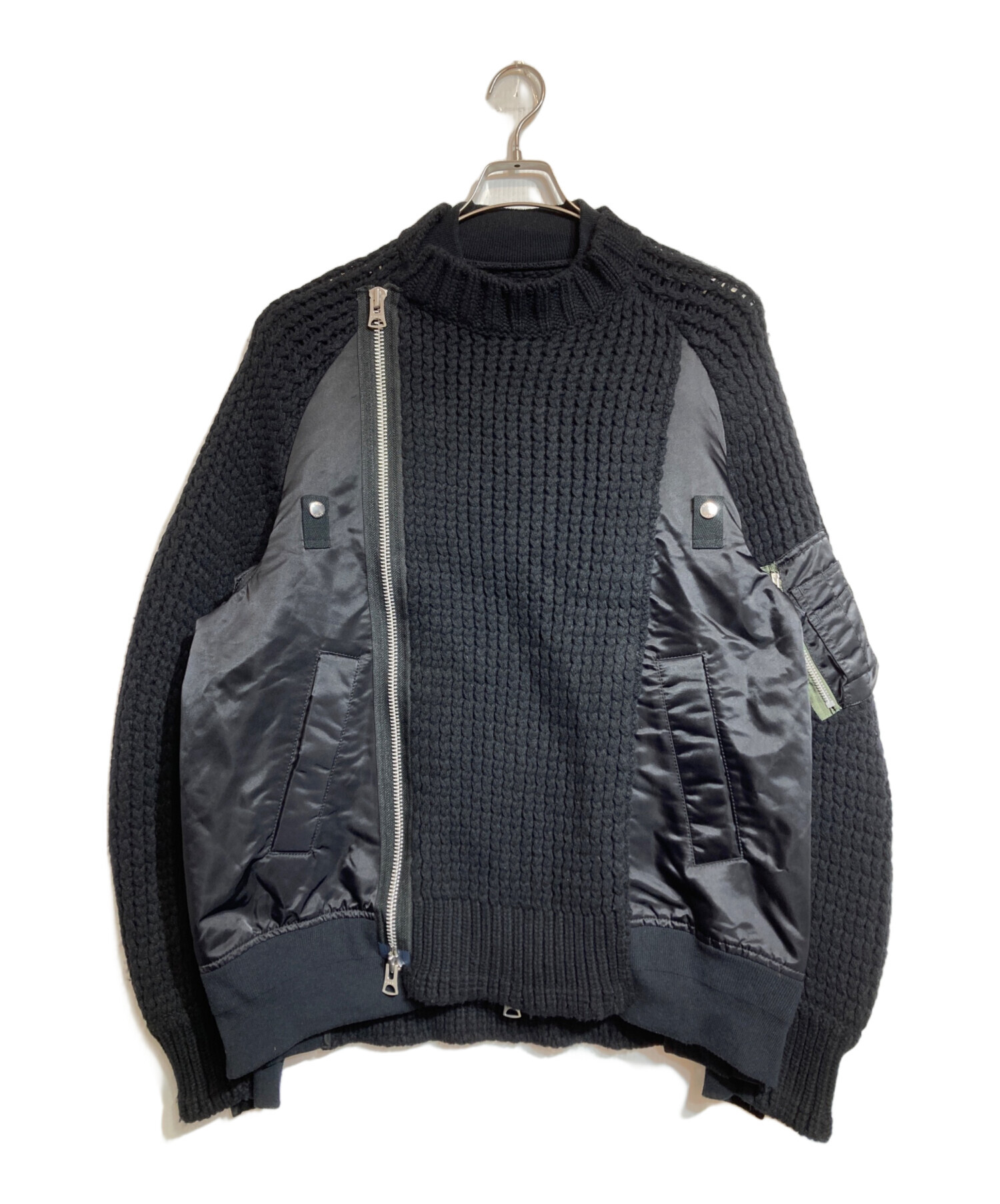 sacai ニット切り替えブルゾン