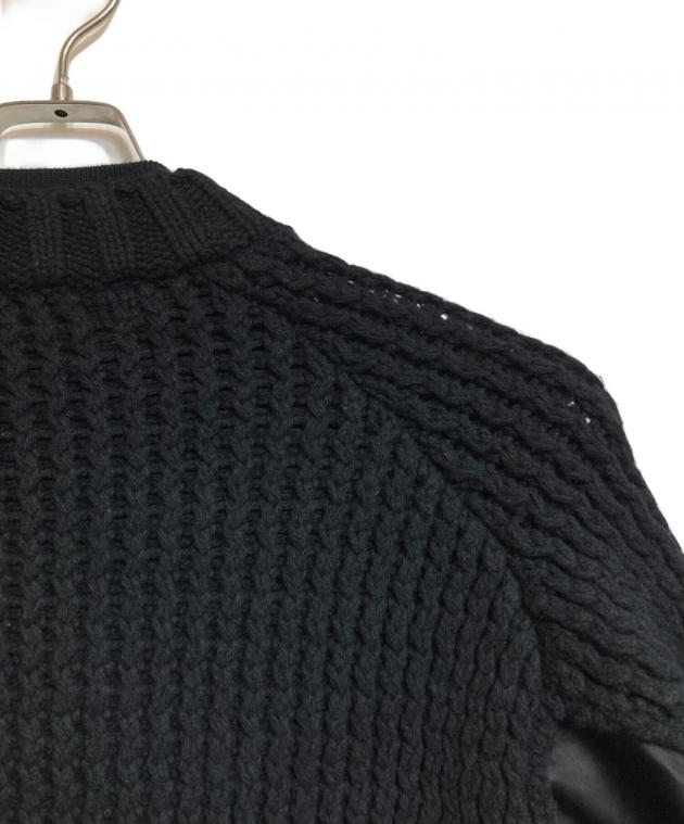 中古・古着通販】sacai (サカイ) ニット切替ブルゾン ブラック サイズ