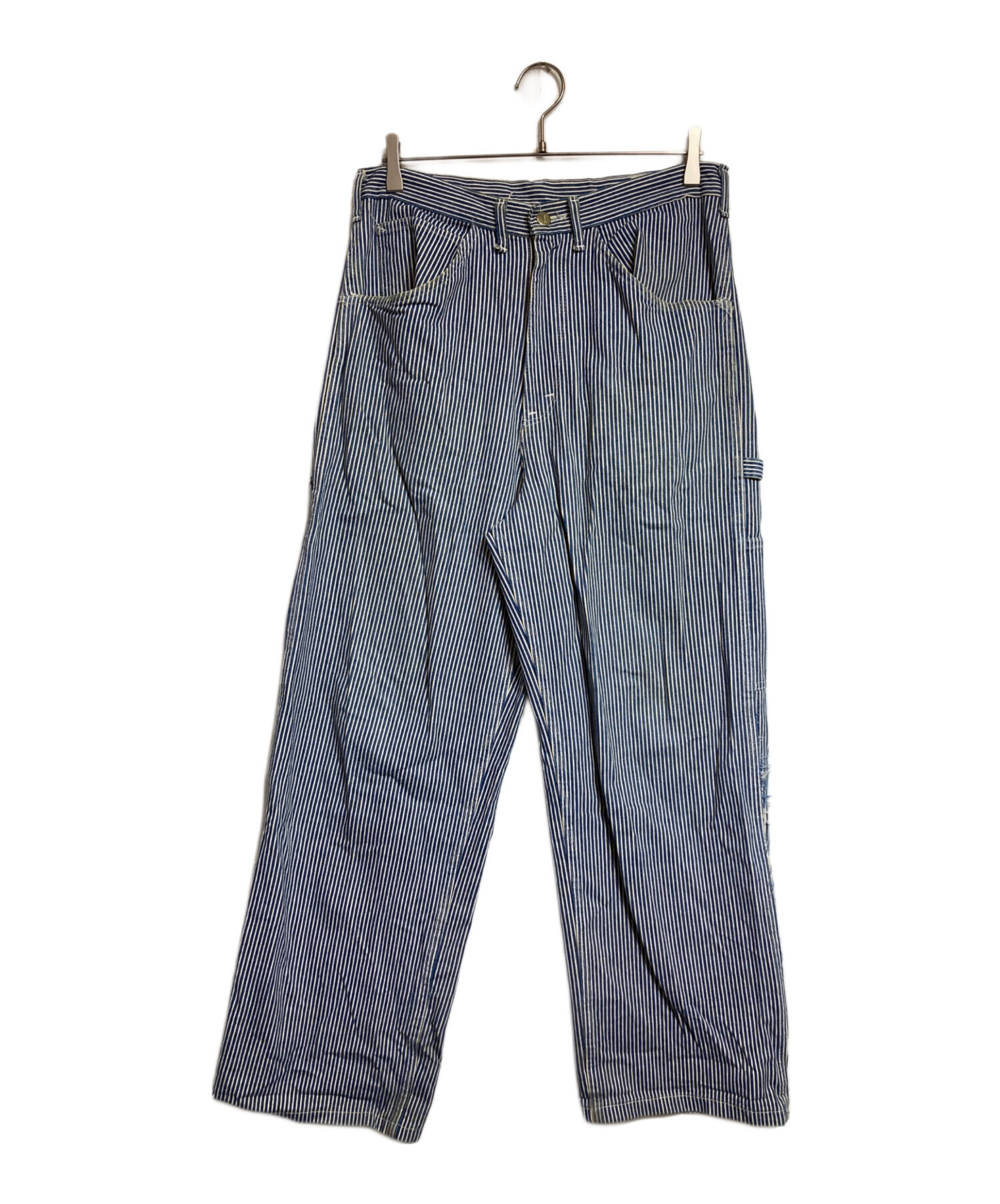 70's SWEET ORR クレイジーヒッコリー　鬼フェード　ペインターパンツ 中古・古着通販】SWEET ORR (スイート・オール) ヒッコリーデニム