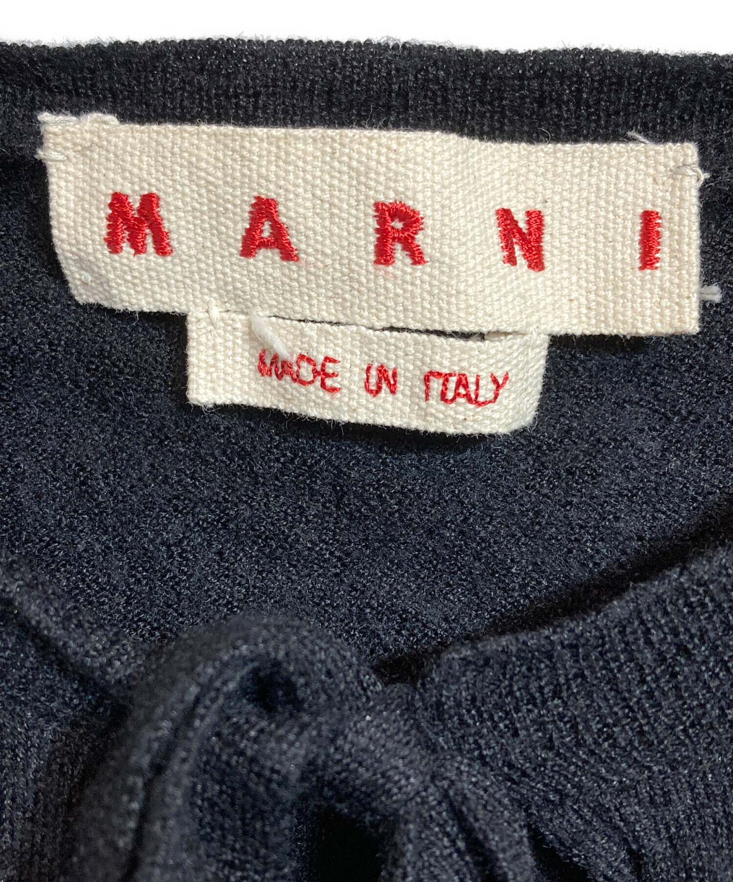 中古・古着通販】MARNI (マルニ) ウールシルクカーディガン ブラック 